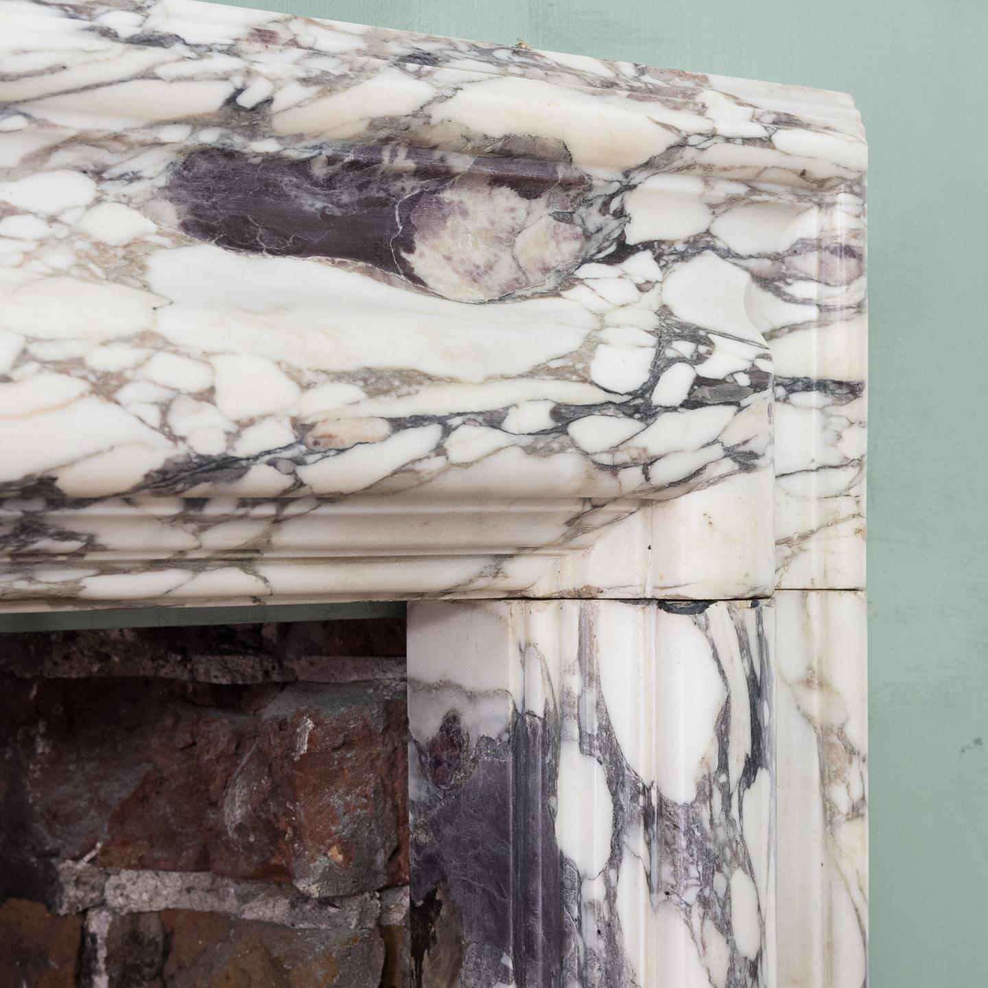 Breccia Marble Early 19th Century Breche Violette Bolection Fireplace