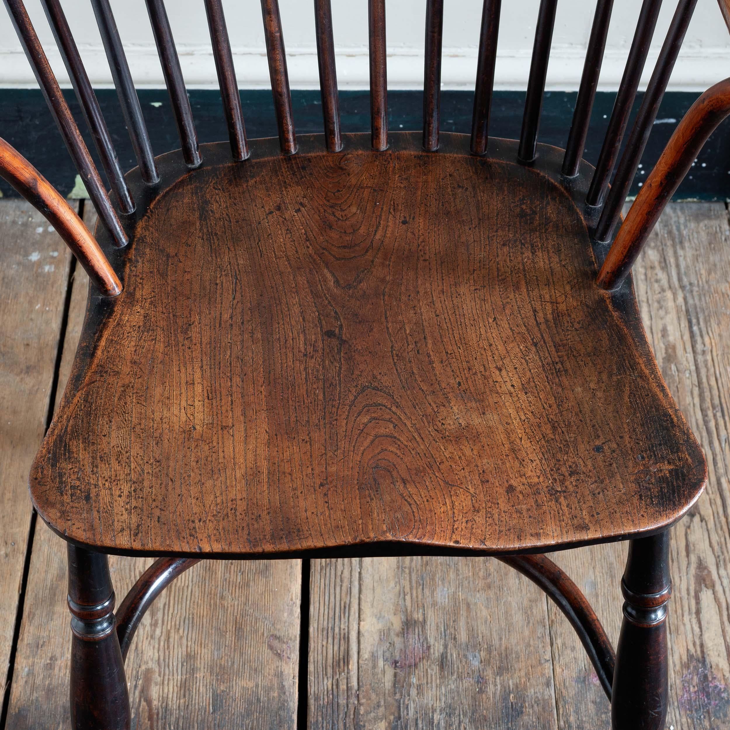 Englischer Thames Valley Windsor-Sessel aus dem frühen neunzehnten Jahrhundert im Angebot 1