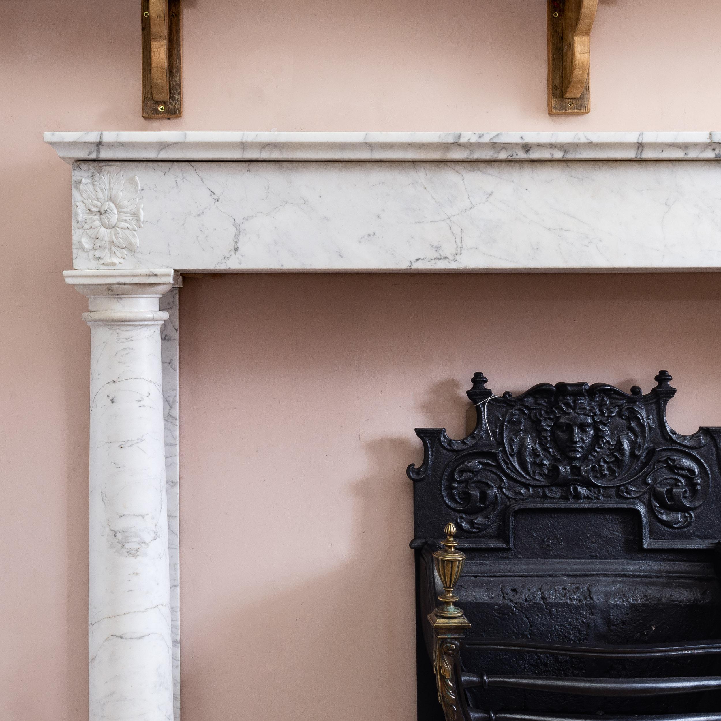Early 19th Century French Empire Column Fireplace In Good Condition For Sale In London, GB