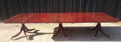 Early 19th Century Georgian Mahogany Three-Pedestal Antique Dining Table