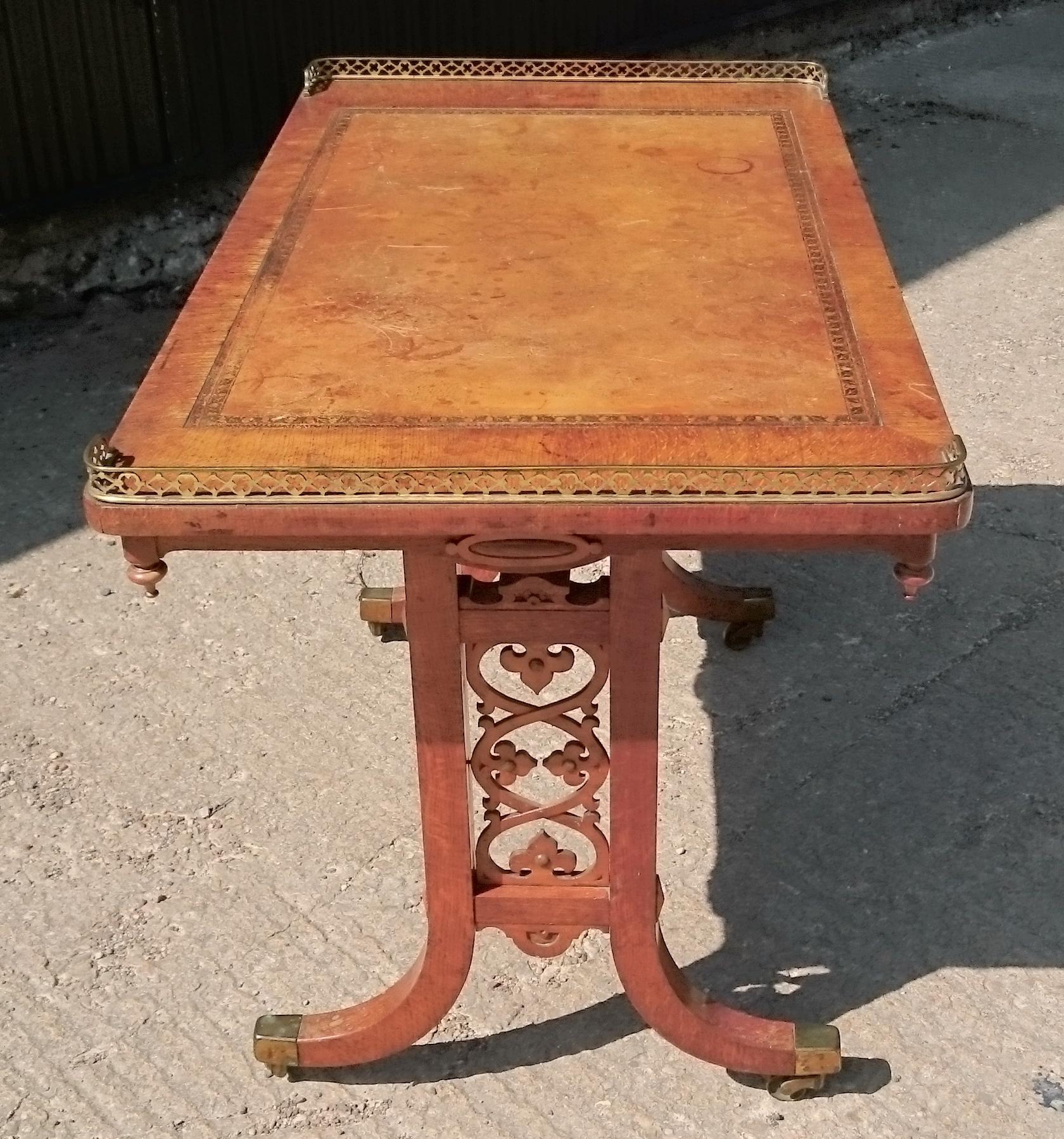 Early 19th Century Regency Antique Library Writing Table In Good Condition For Sale In Gloucestershire, GB