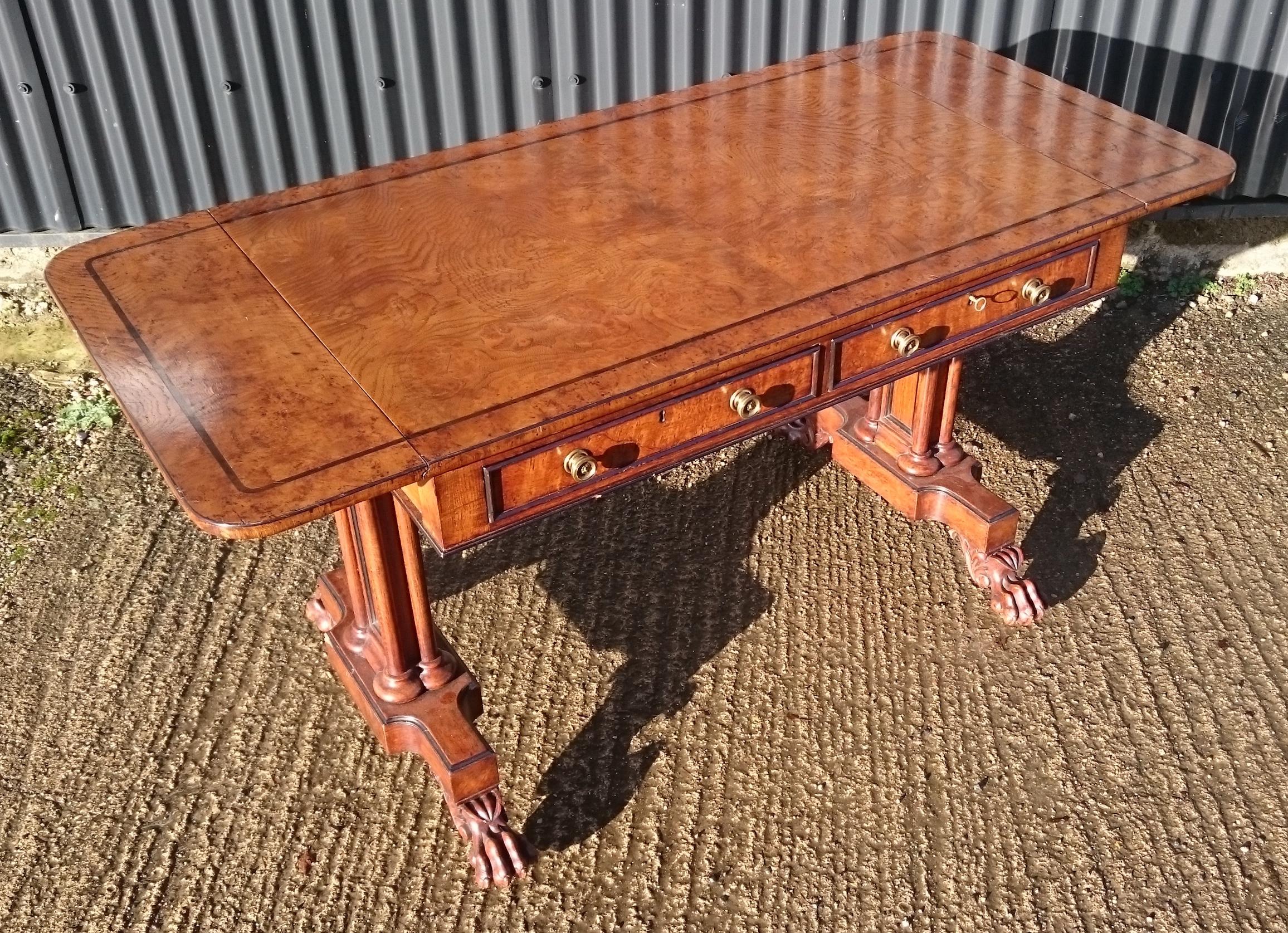 Regency Early 19th Century Sofa Table Made from Elm