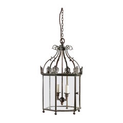 Early Nineteenth Century Style Patinated Brass Lantern