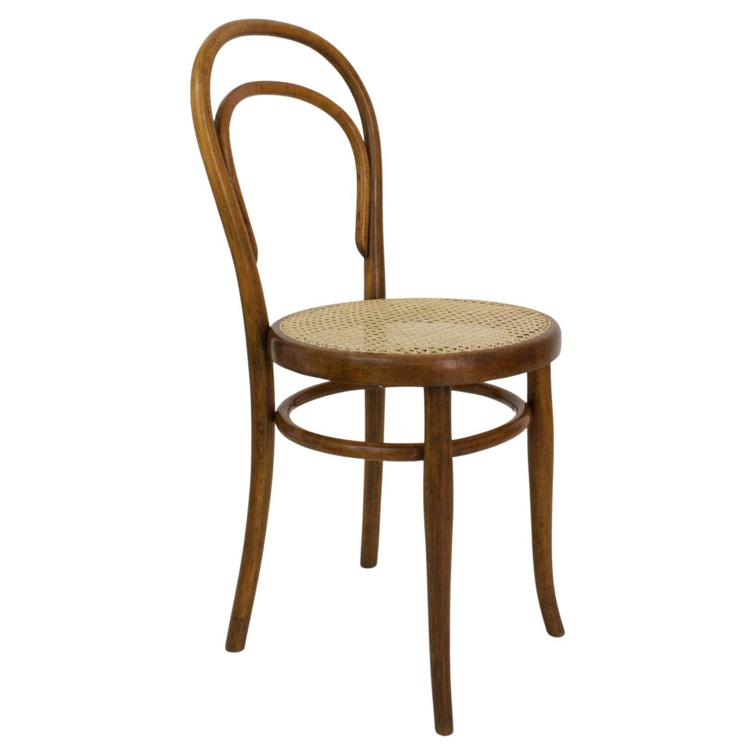 Early No. 14 Bentwood Side Chair, by Michel Thonet, bistro chair, 1890s For Sale