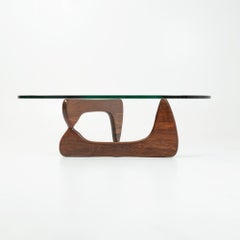 Early Noguchi IN-50 Coffee Table by Isamu Noguchi Walnut Base Second Generation