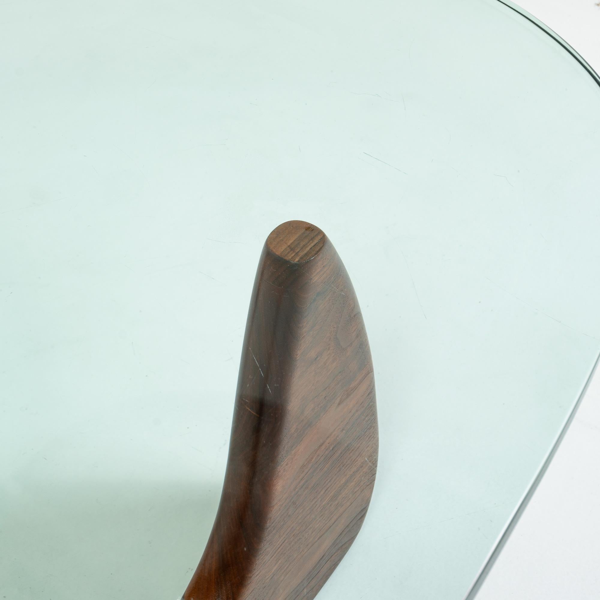 Early Noguchi IN-50 Coffee Table by Isamu Noguchi Walnut Base Second Generation In Good Condition In Seattle, WA