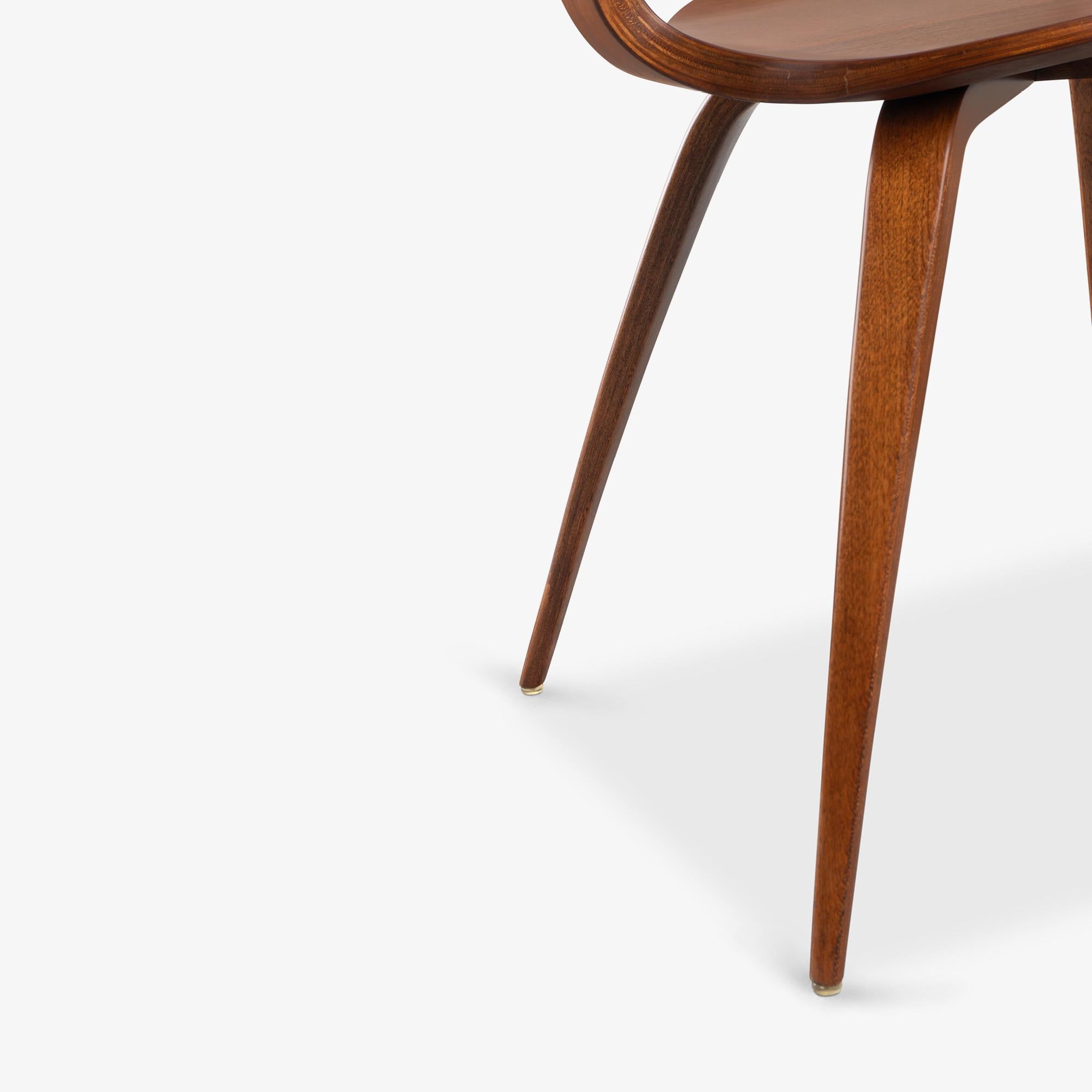 Early Norman Cherner for Plycraft Dining Chairs in Walnut, Set of 4 4