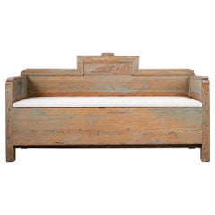 Early Northern Swedish Country Pine Sofa