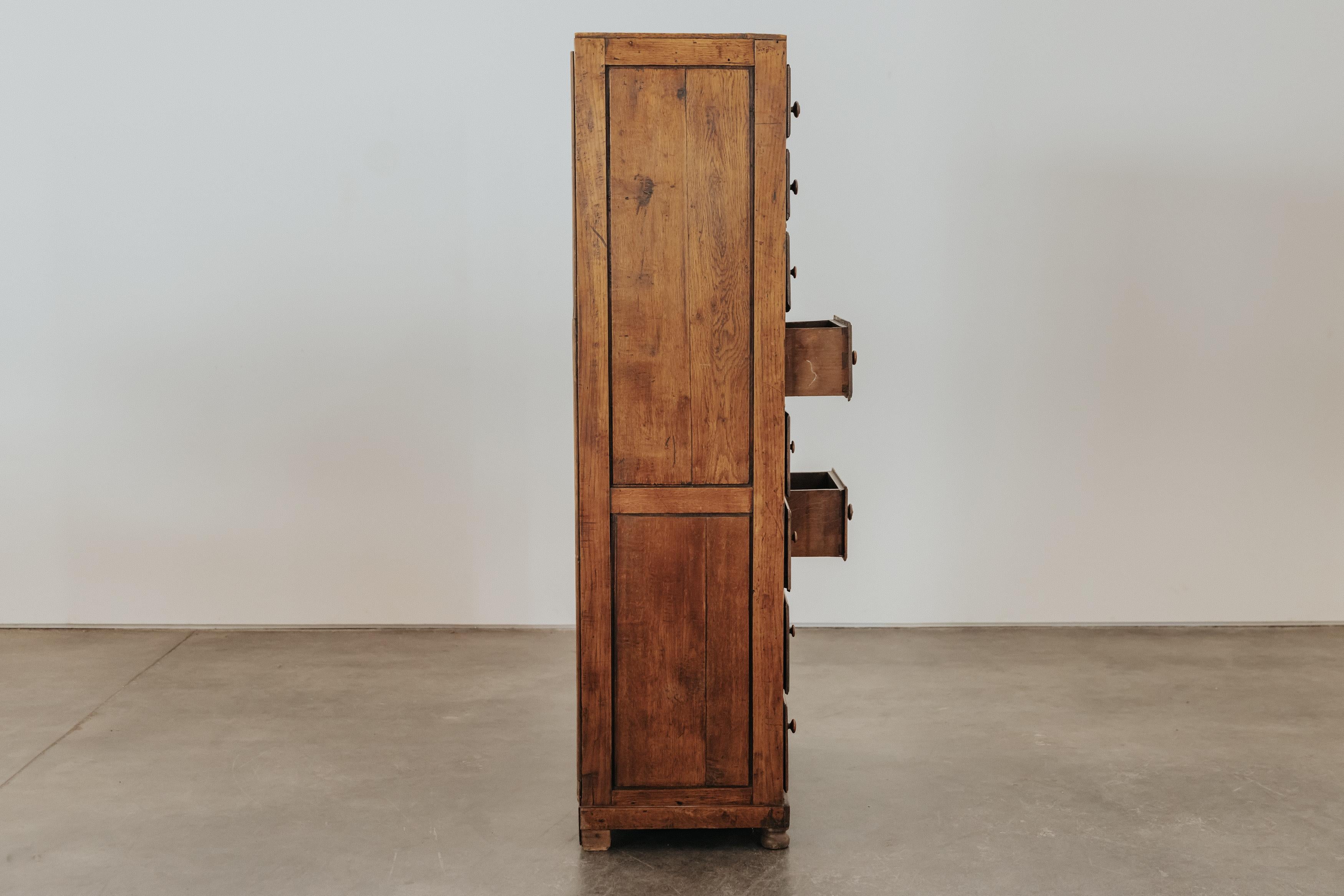 Armoire d'apothicaire en chêne de France, vers 1920 en vente 2