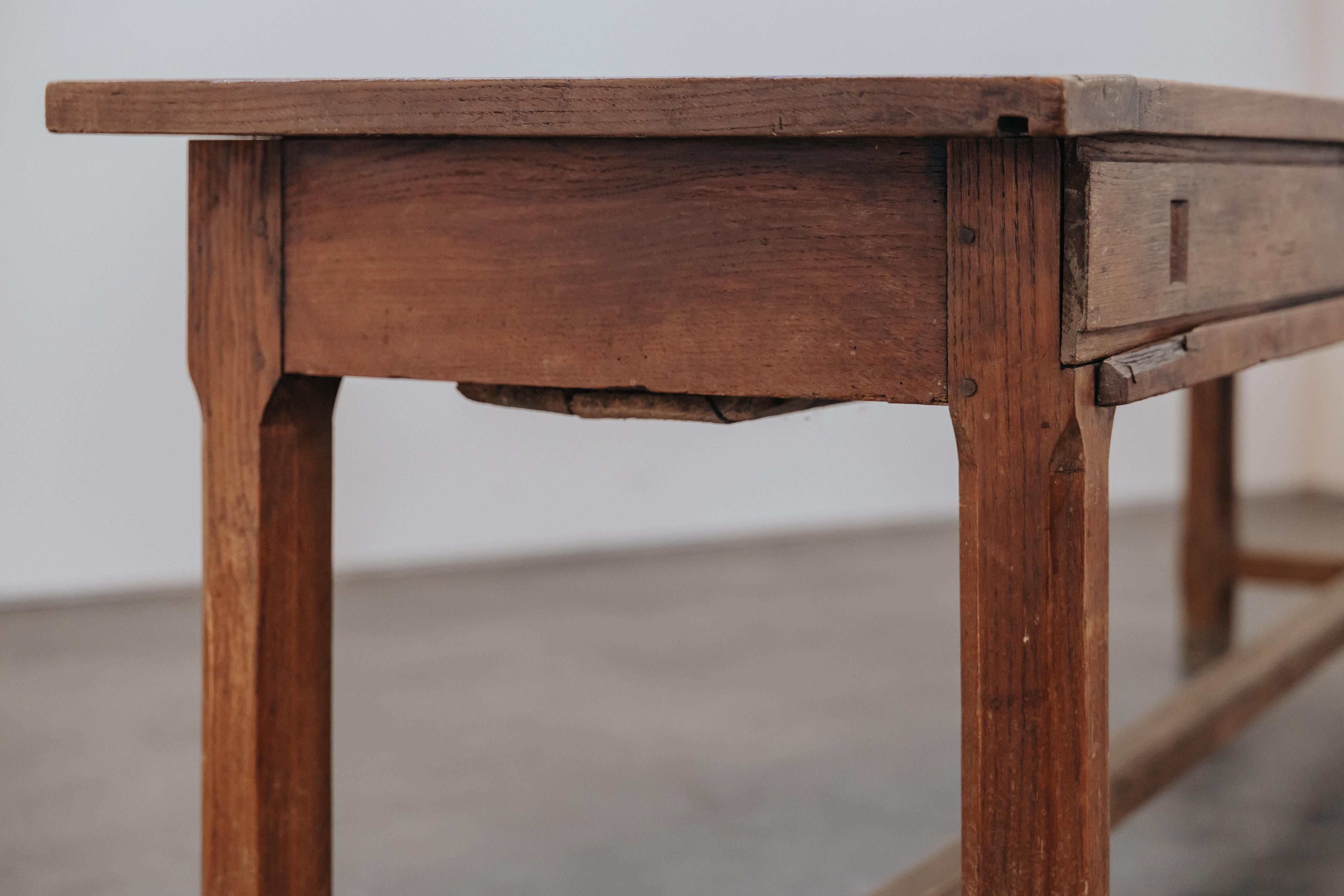 Early 20th Century Early Oak Bakery Console From France, Circa 1900