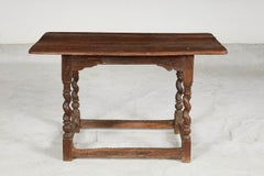 Early Oak Barley Twist Center Table