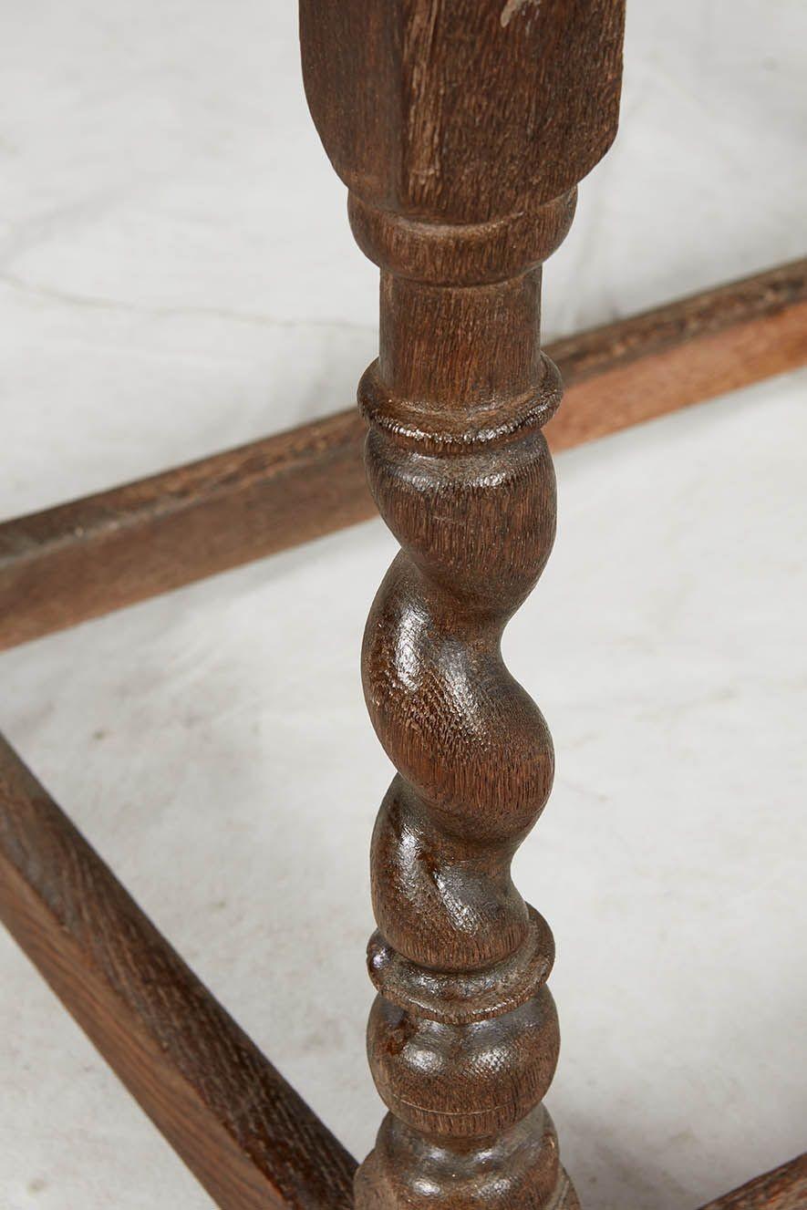 Early Oak Barley Twist Center Table For Sale 3