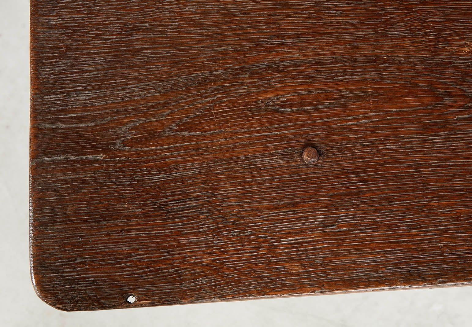 Early Oak Barley Twist Center Table For Sale 4