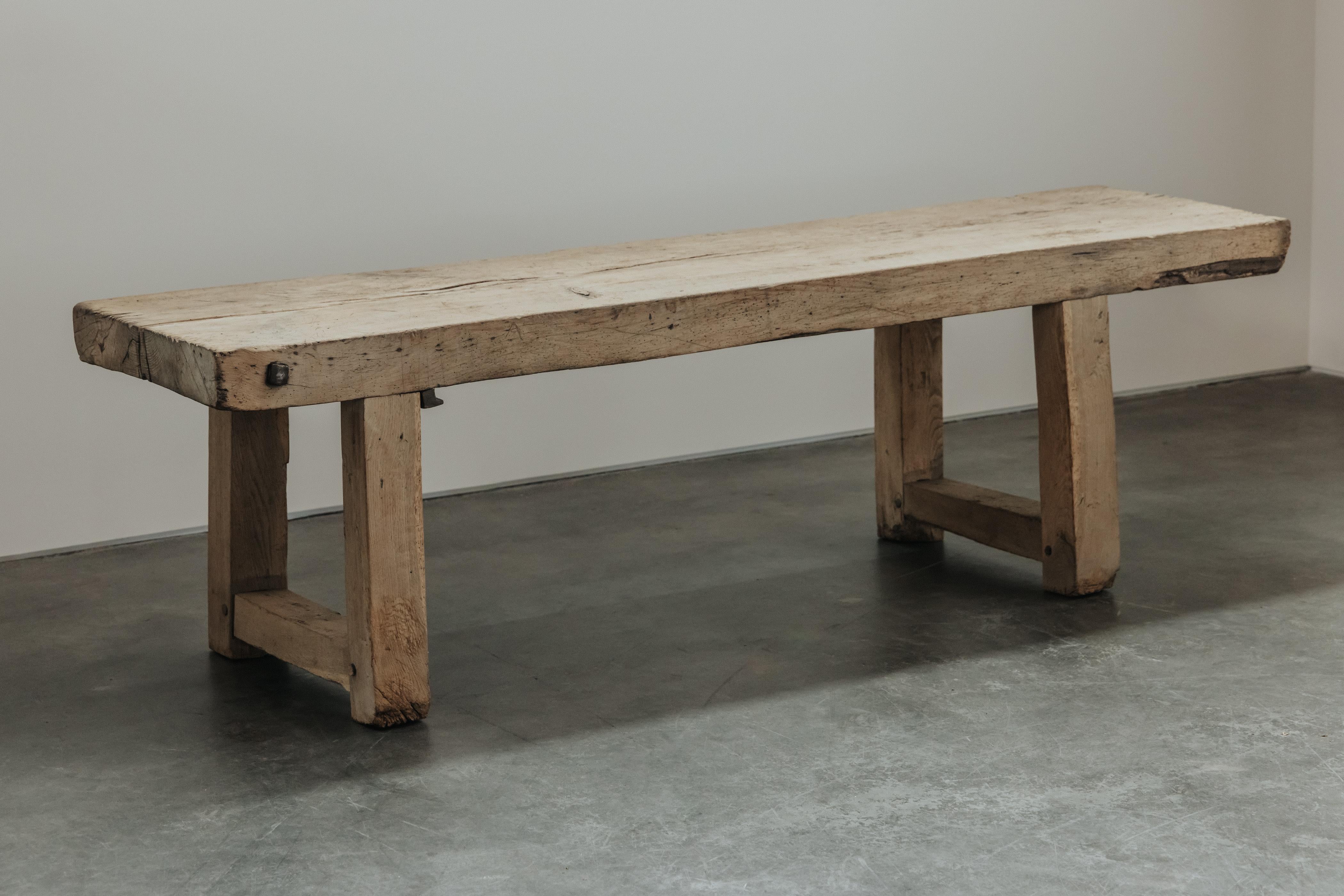 European Early Oak Console Table From France, Circa 1800 For Sale