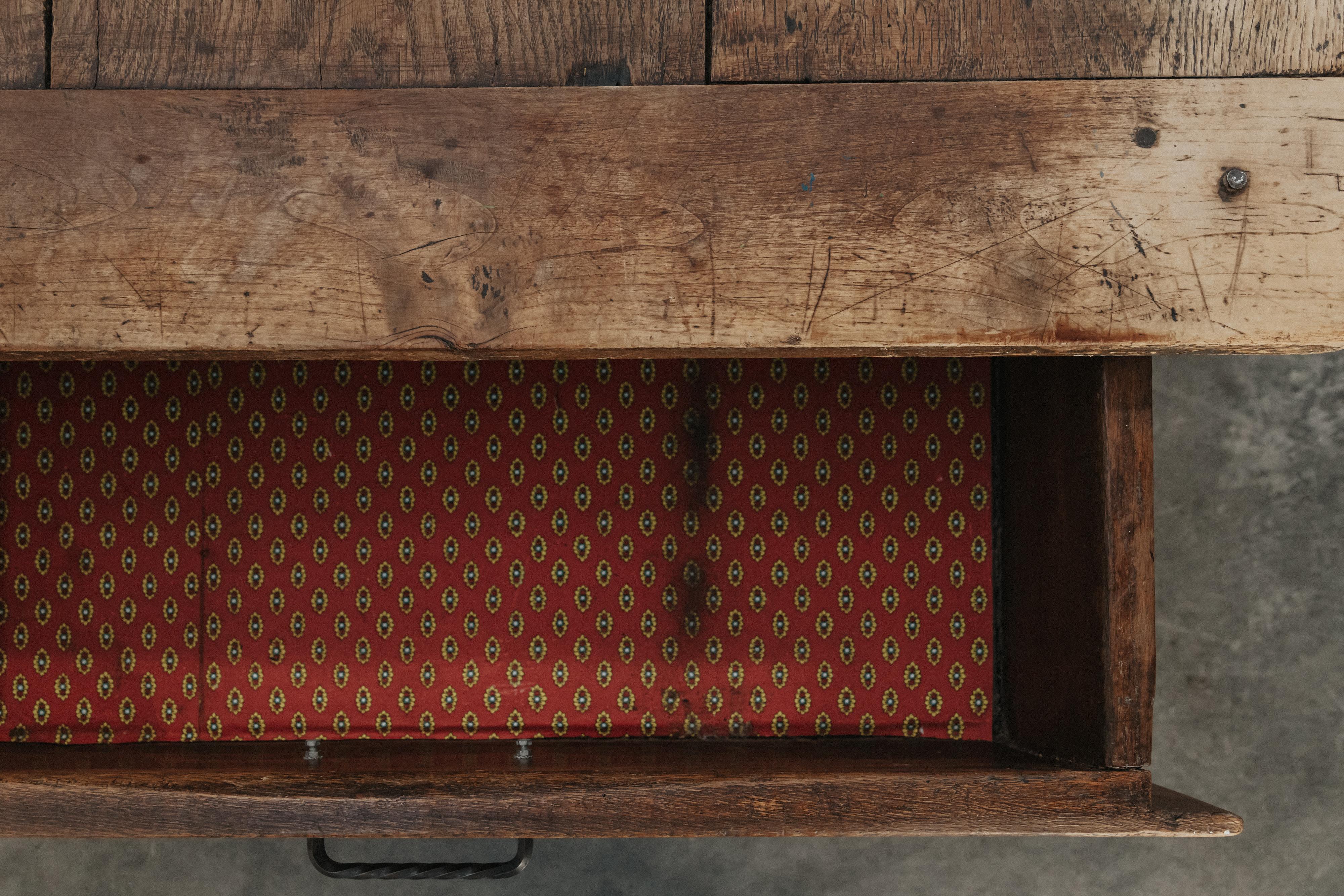Chêne Table console en Oak de France, vers 1850 en vente
