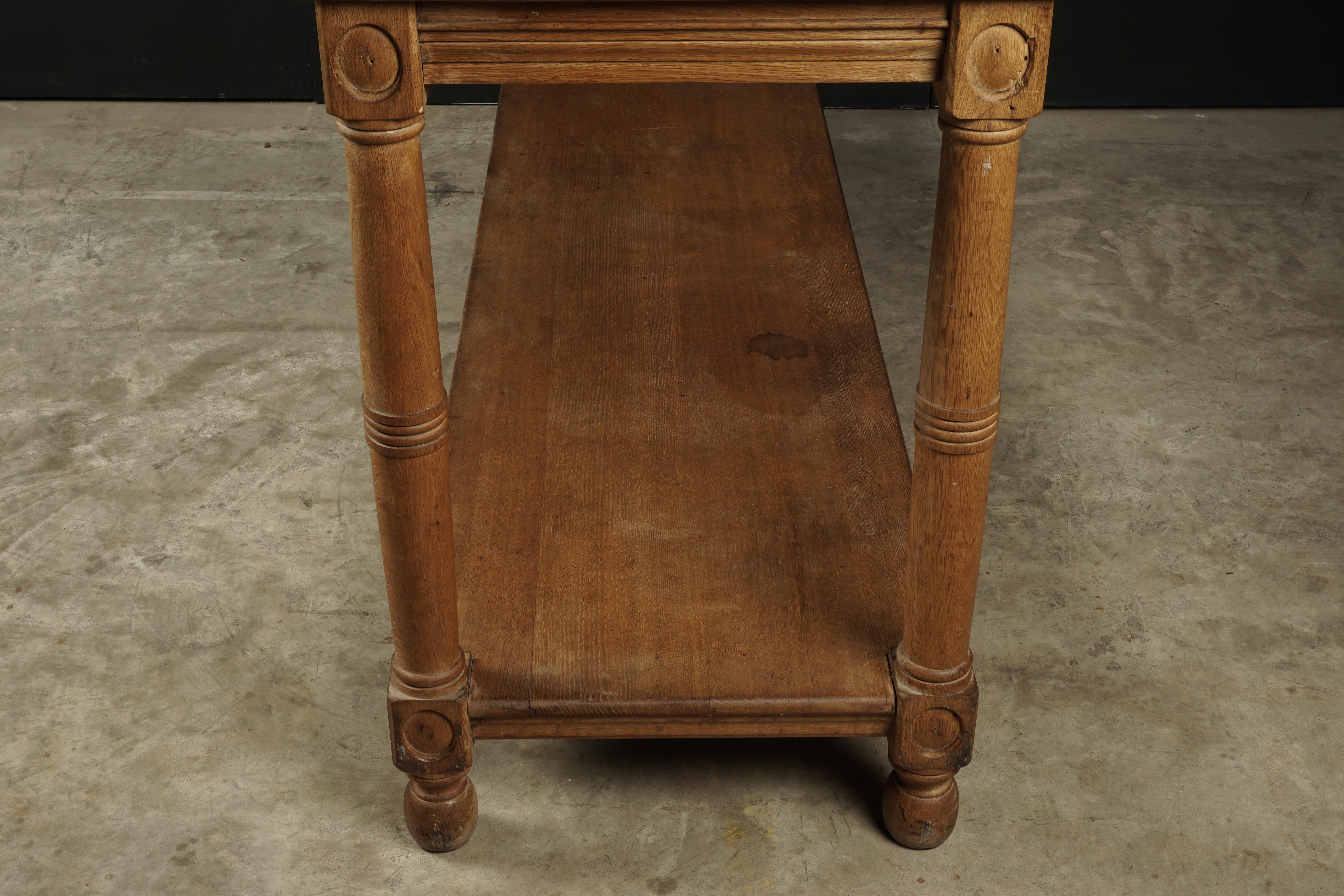 Early Oak Console Table from France, circa 1930 1