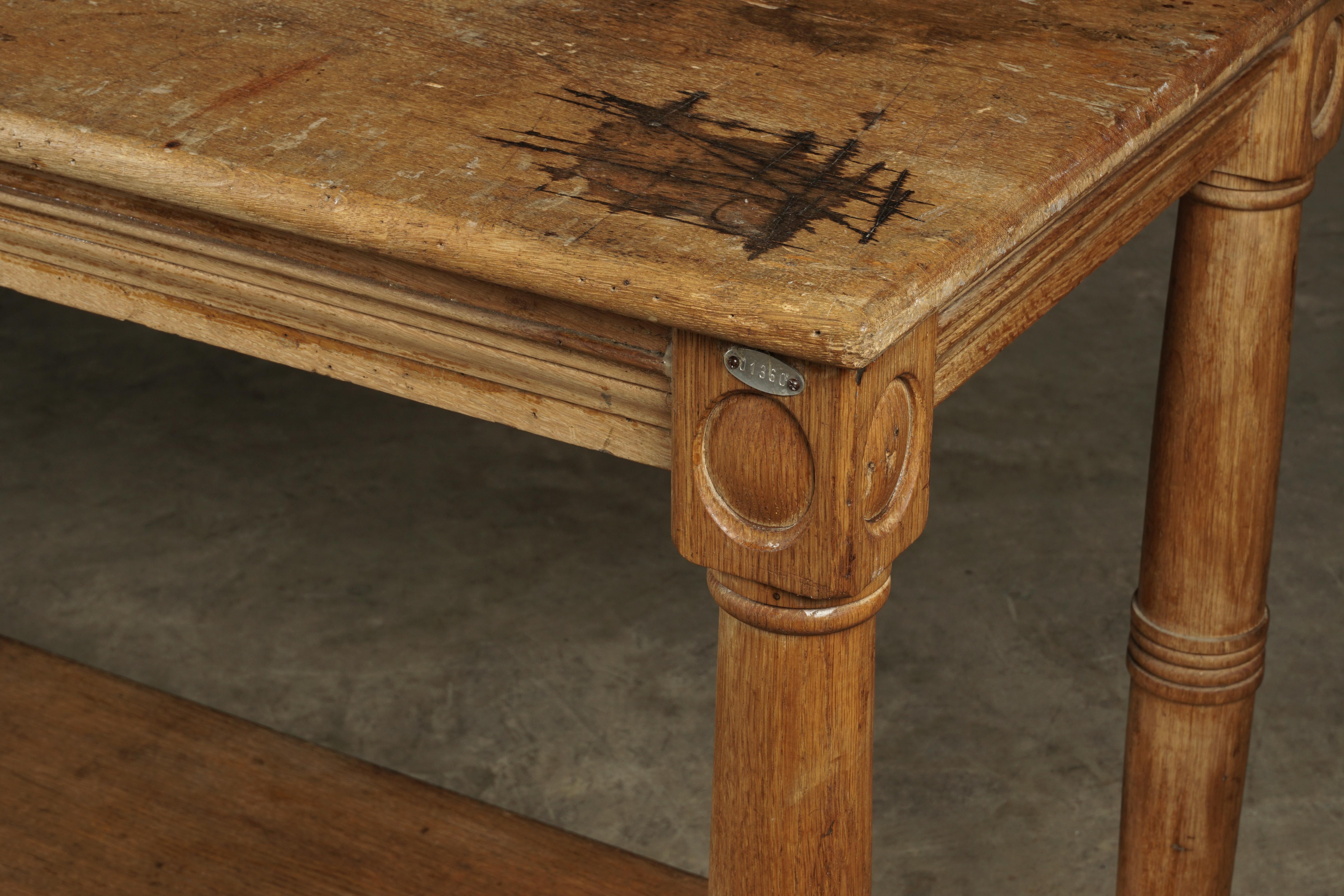 Early Oak Console Table from France, circa 1930 2