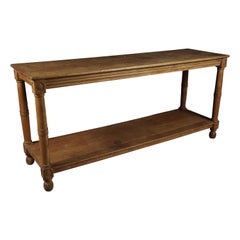 Early Oak Console Table from France, circa 1930