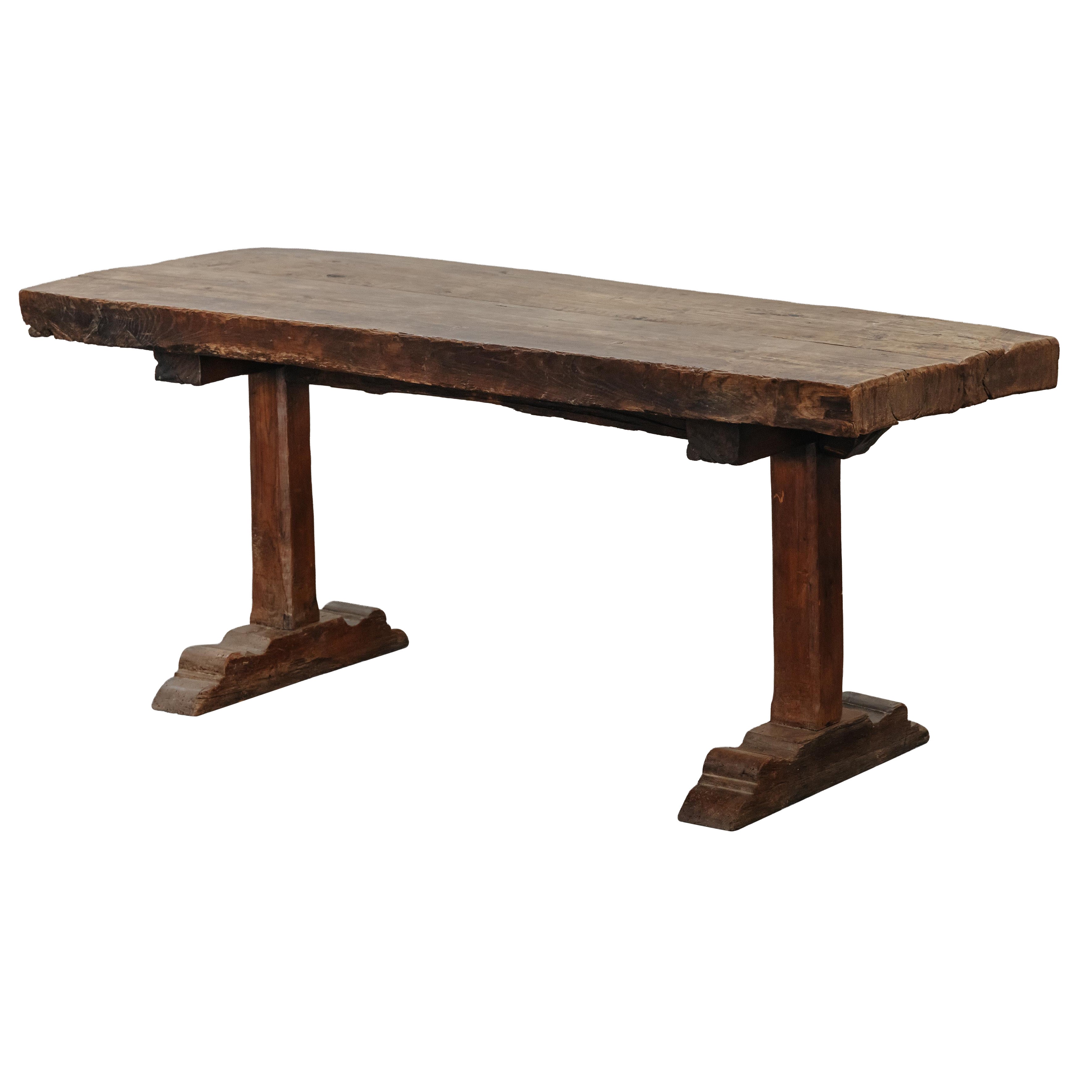 Tavolo da console in Oak proveniente dall'Italia, circa 1800