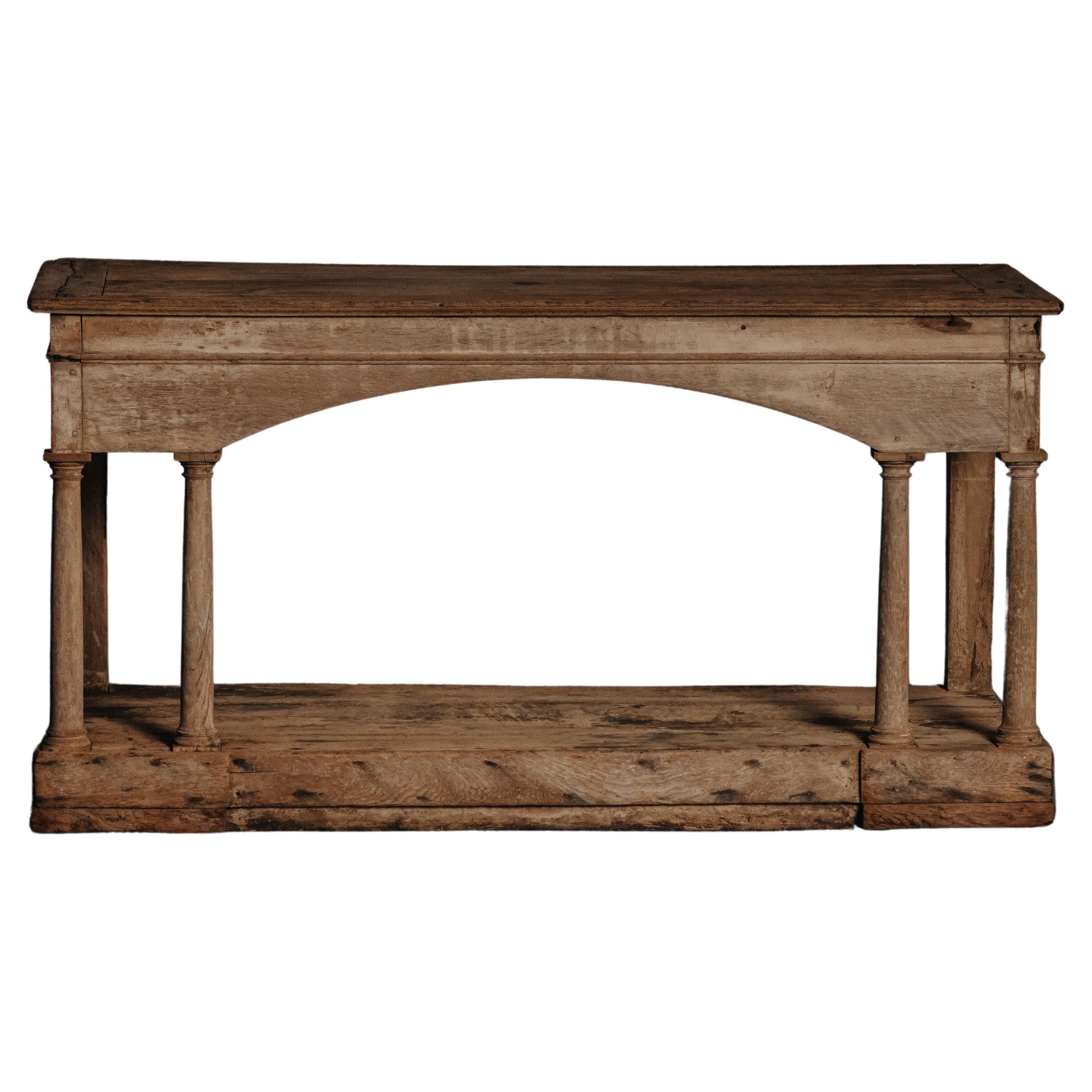 Early Oak Console Table From Italy, Circa 1800 For Sale