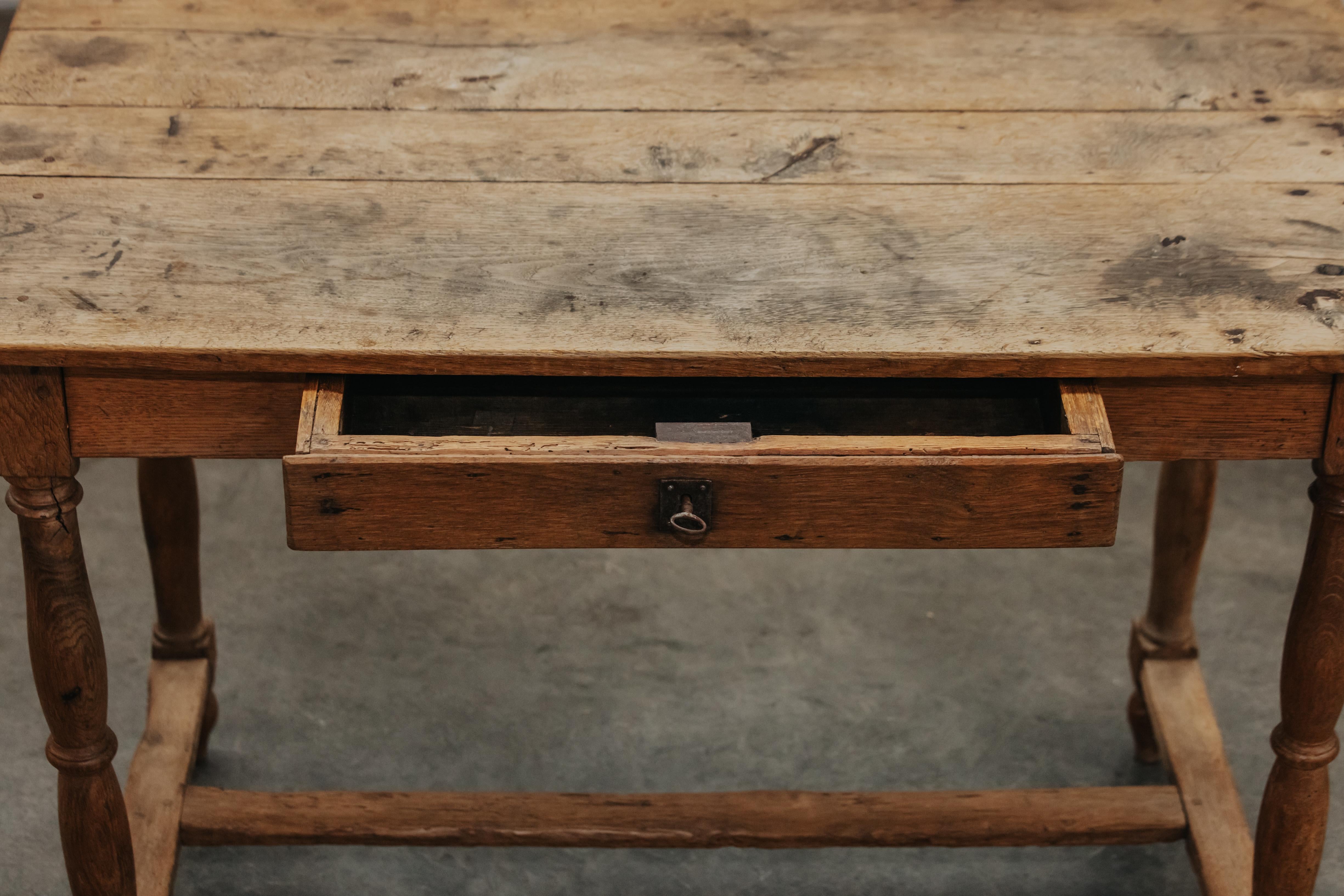 Early Oak Desk From France, Circa 1880 1