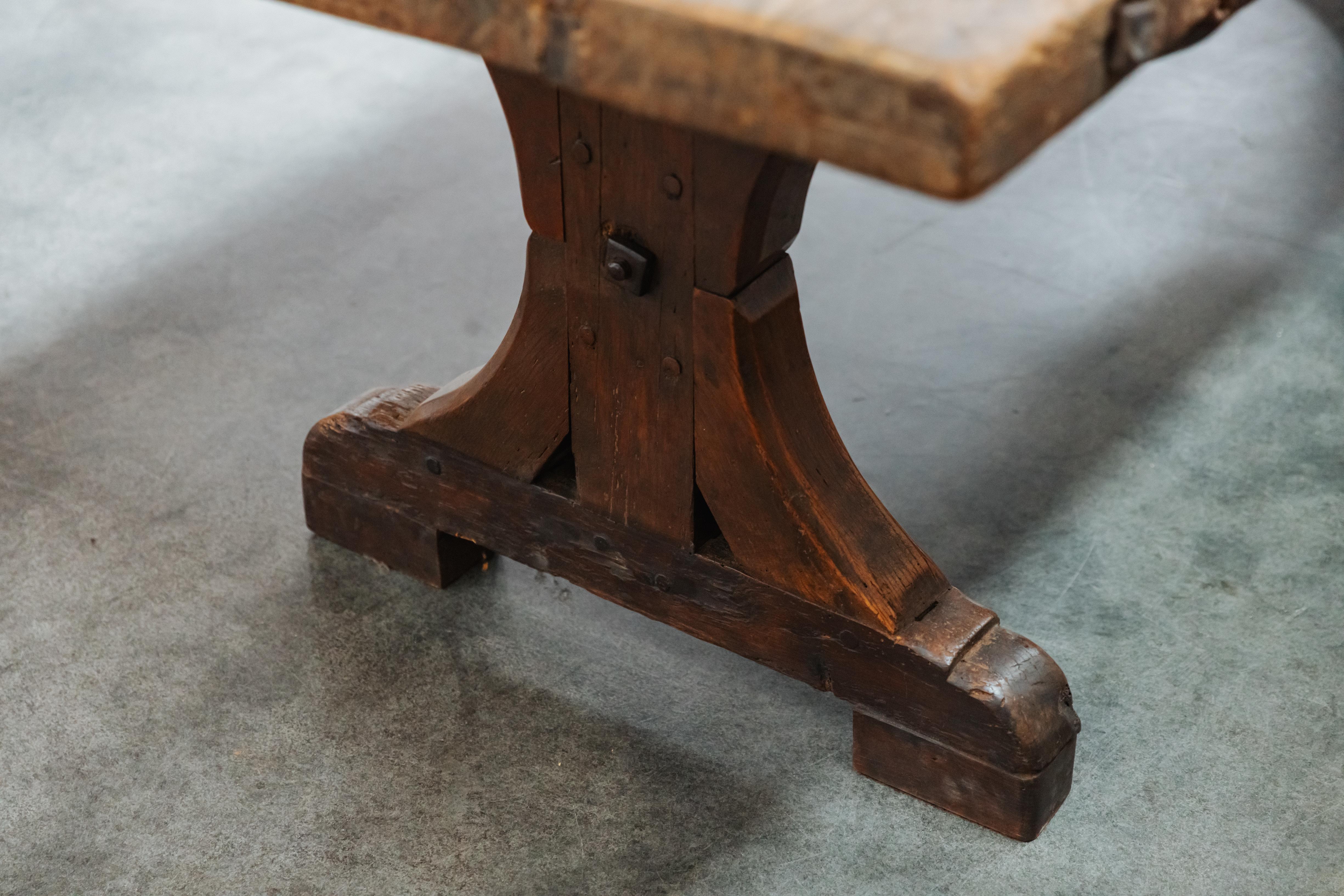 Mid-19th Century Early Oak Dining Table From Italy, Circa 1850 For Sale