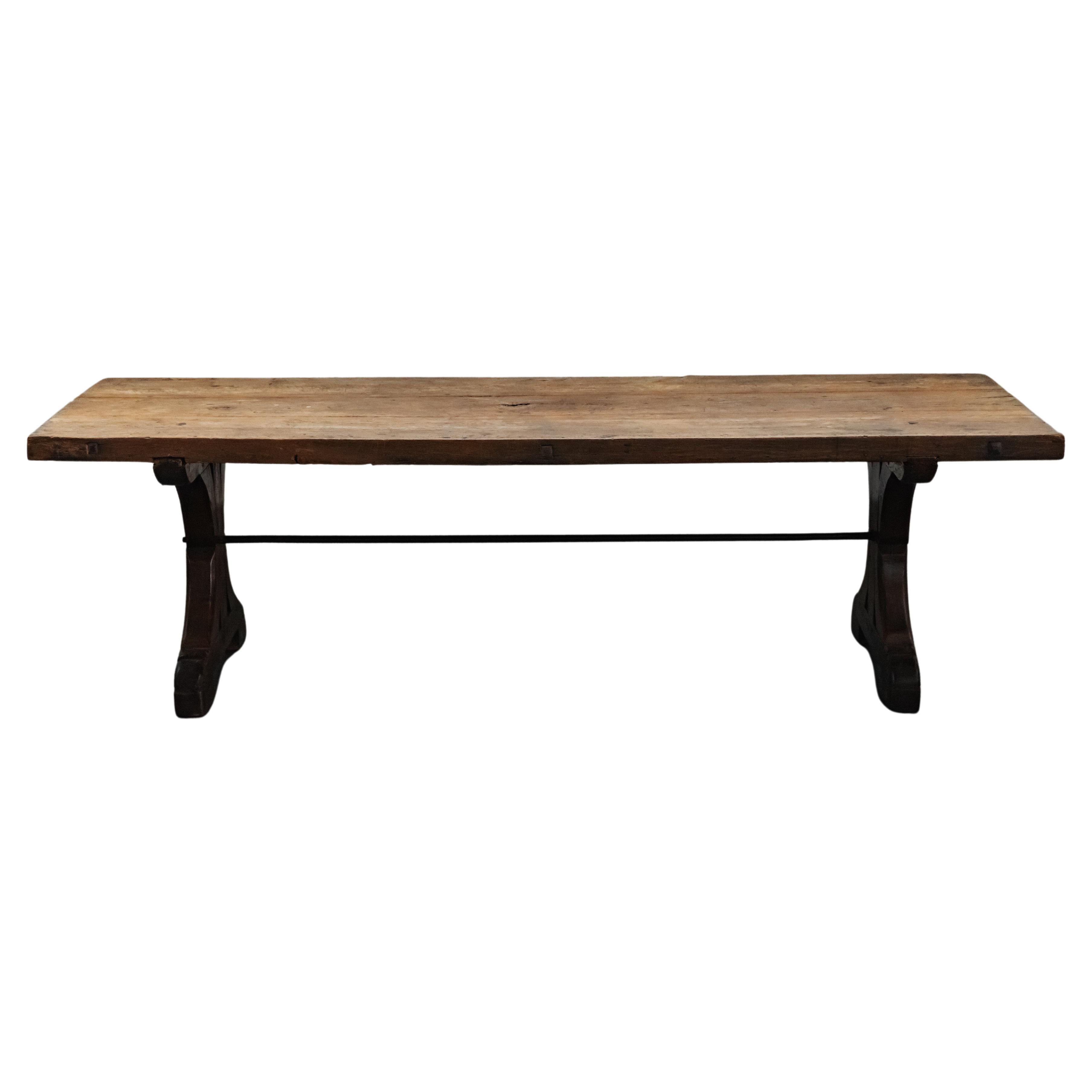 Early Oak Dining Table From Italy, Circa 1850 For Sale