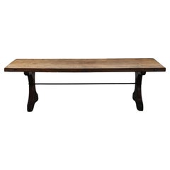 Antique Early Oak Dining Table From Italy, Circa 1850