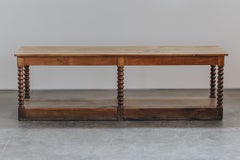Early Oak Draper Console Table From France, Circa 1900