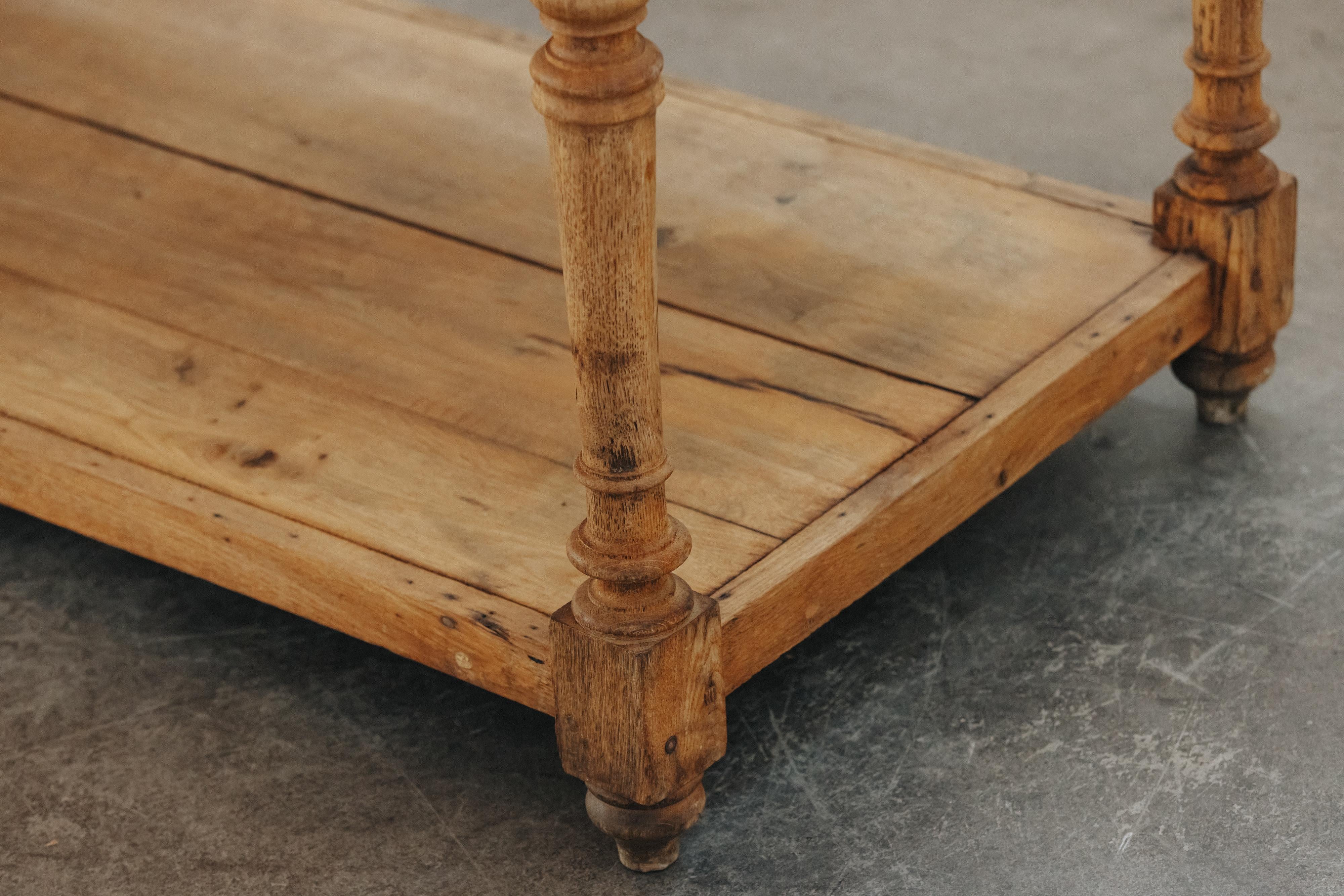 European Early Oak Draper Table From France, Circa 1900 For Sale