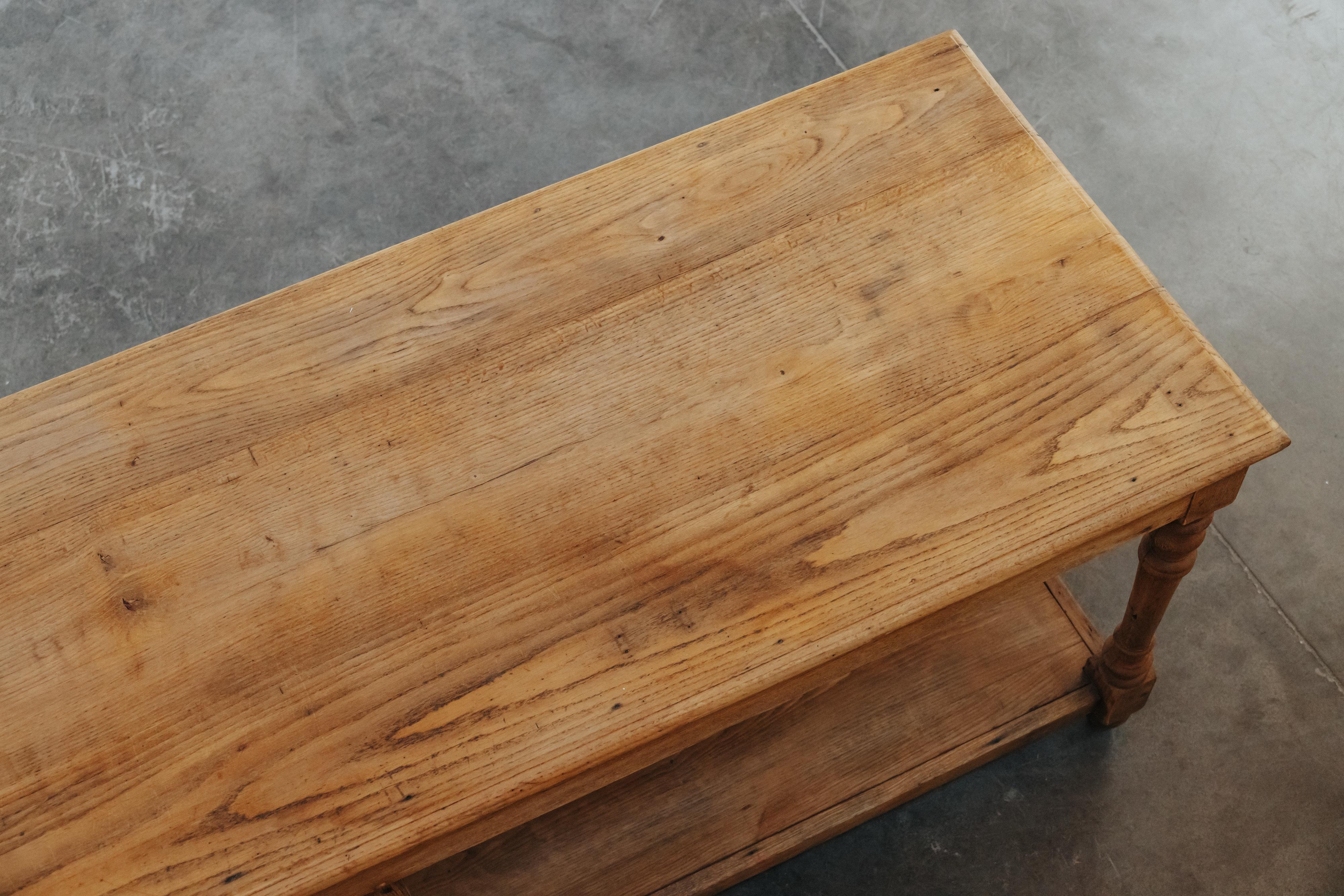 Early 20th Century Early Oak Draper Table From France, Circa 1900 For Sale