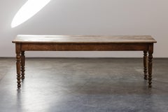 Early Oak Farm Table From France, Circa 1900