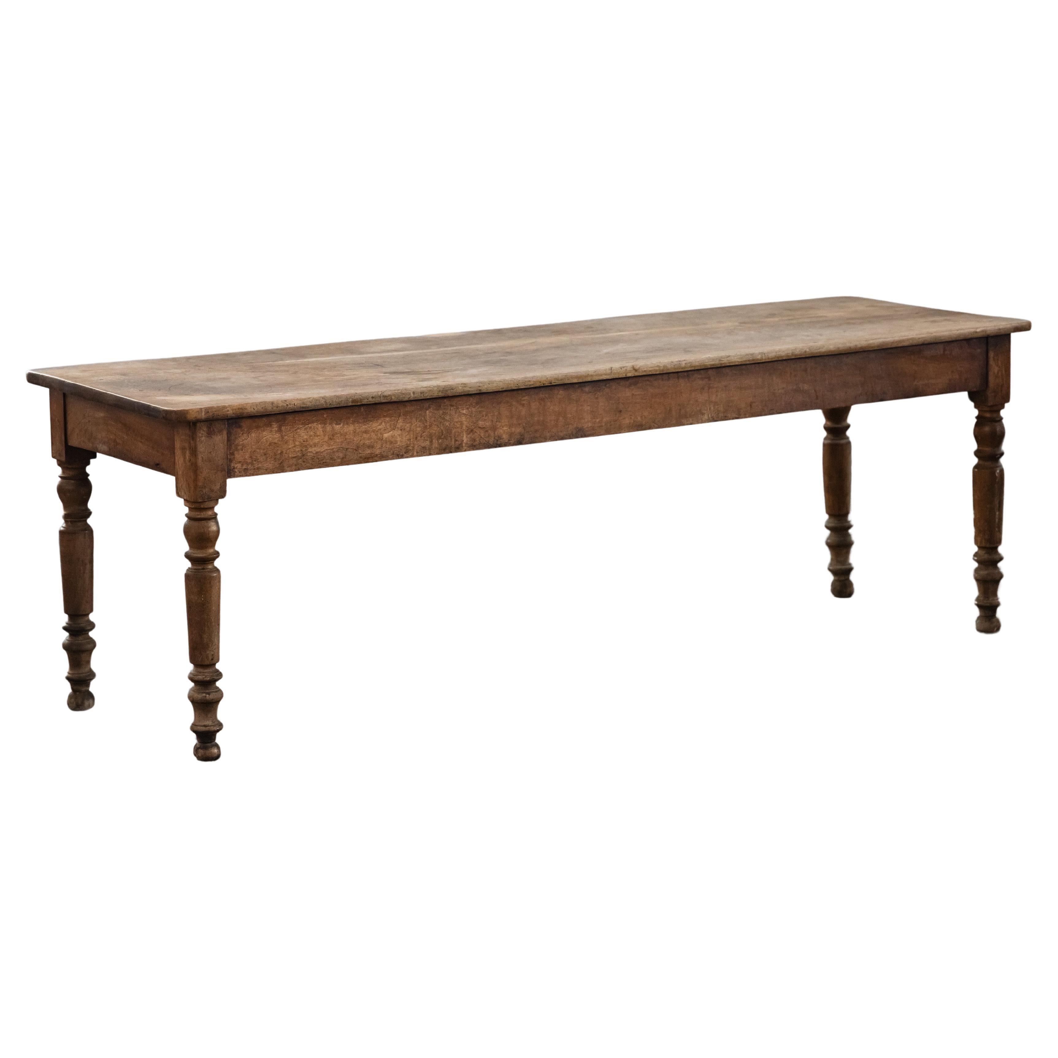 Early Oak Farm Table From France, Circa 1900 en vente