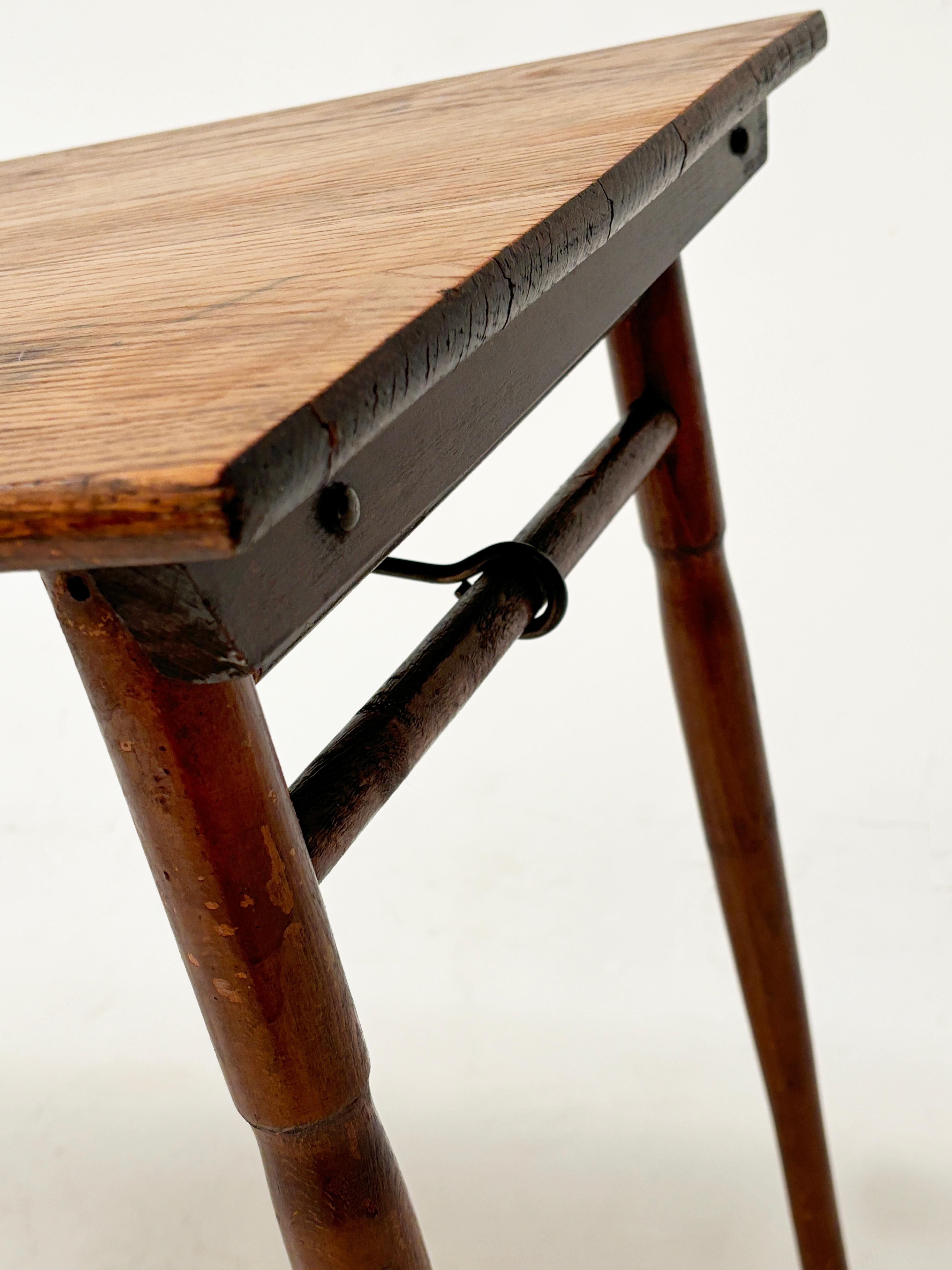 Arts and Crafts Early Oak Folding Cutting/Work Table For Sale