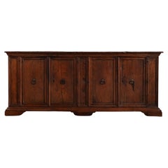Antique Early Oak Four Door Cabinet From Italy, Circa 1750