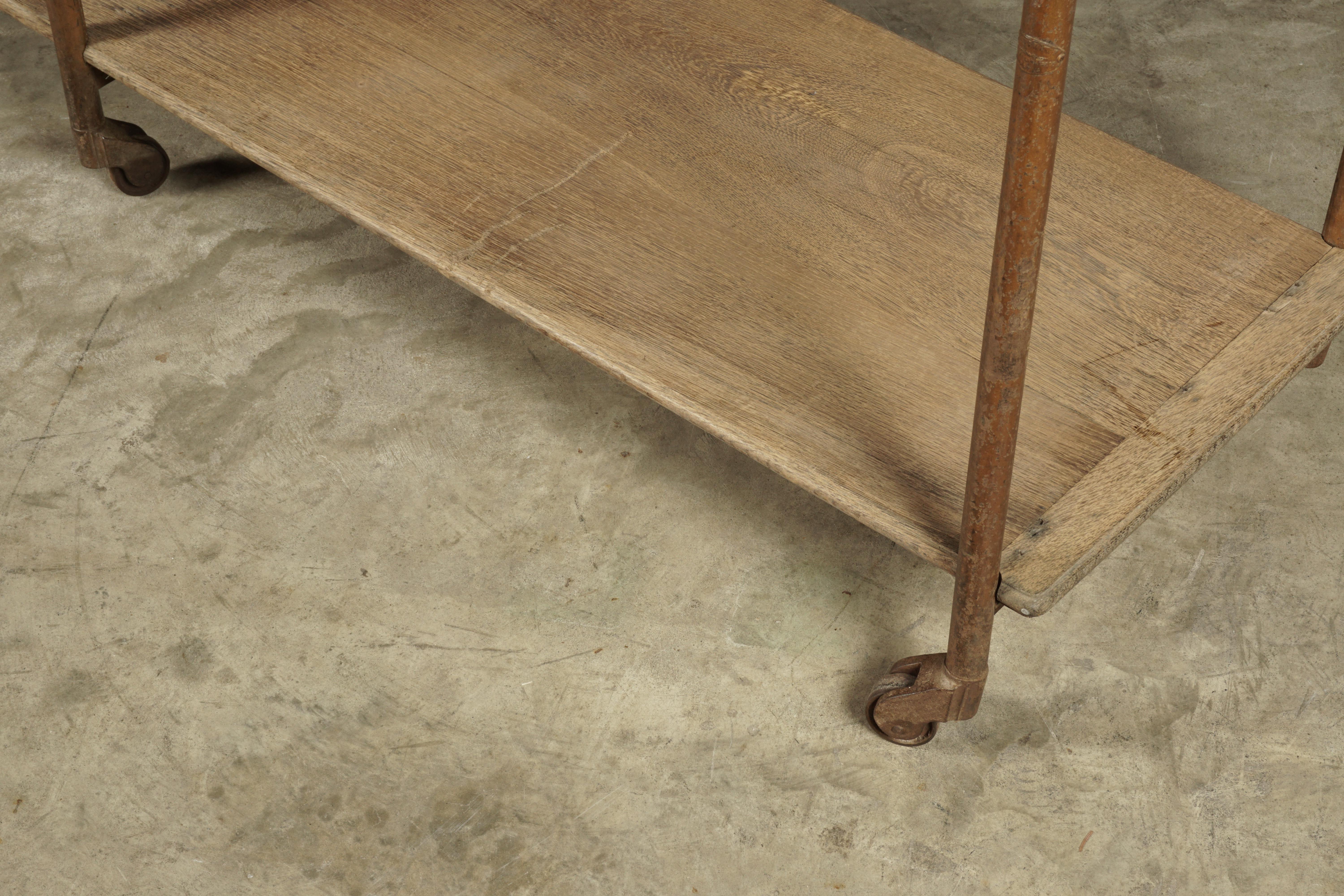 European Early Oak Haberdashery Console Table from France, circa 1900
