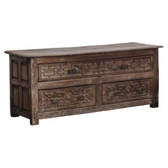 Early Oak Sacristy Chest From Italy, Circa 1750