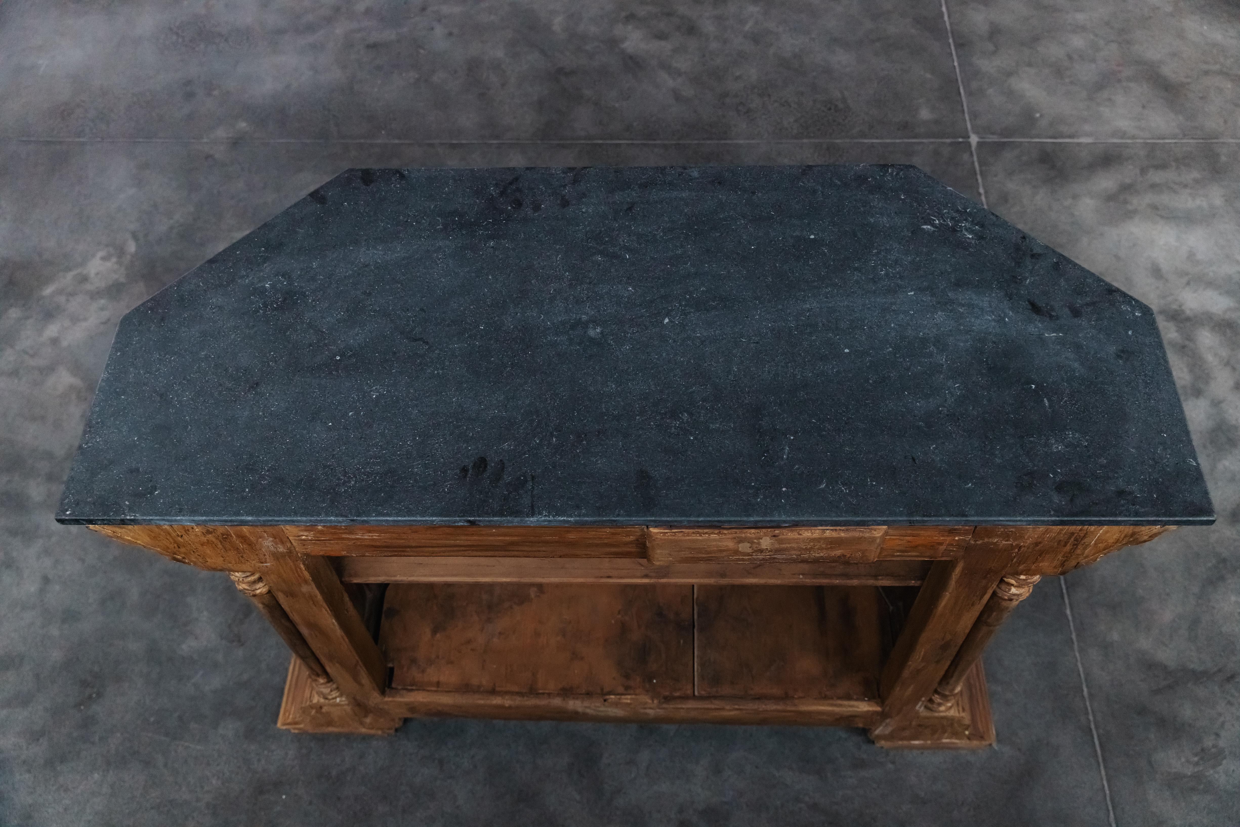 Early Oak Shop Counter From France, Circa 1880 For Sale 1