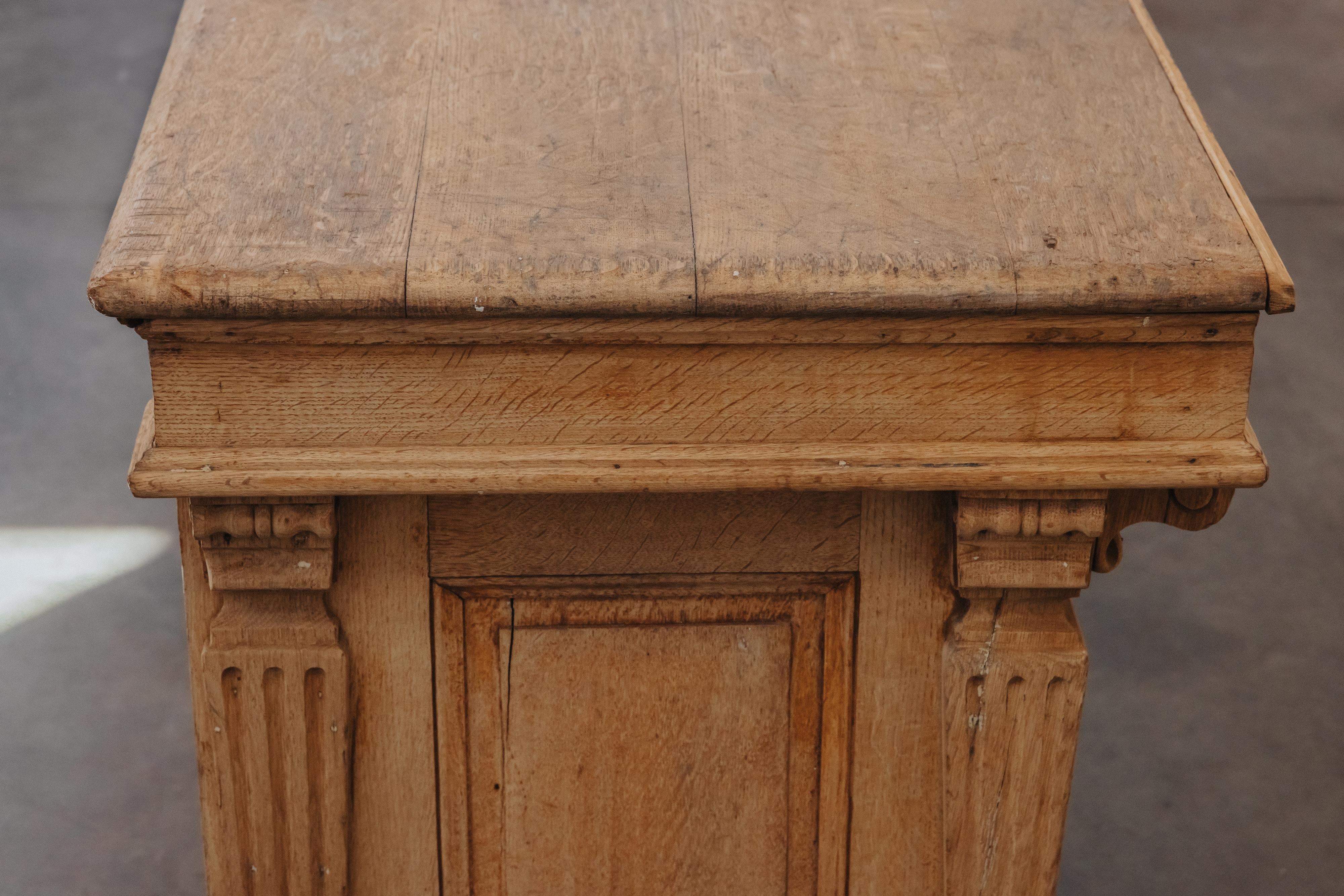 Early Oak Shop Counter From France, Circa 1920 For Sale 5
