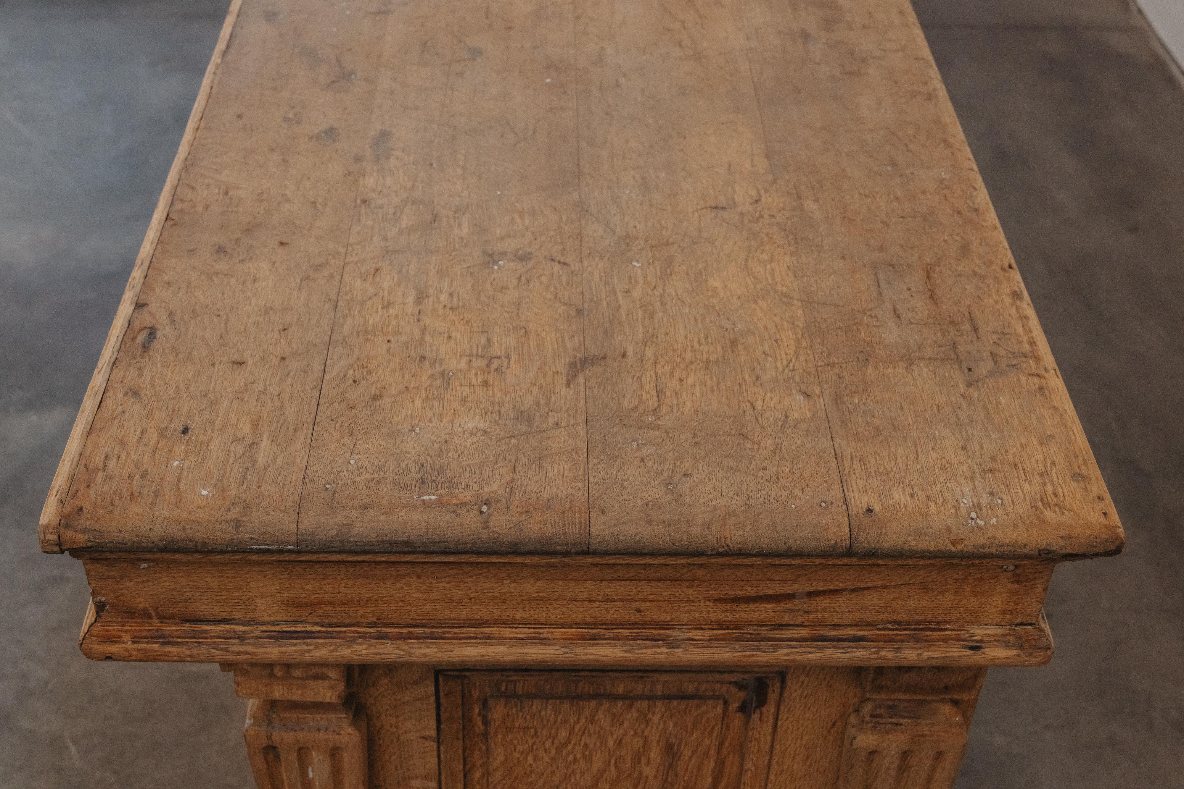 Early Oak Shop Counter From France, Circa 1920 For Sale 11