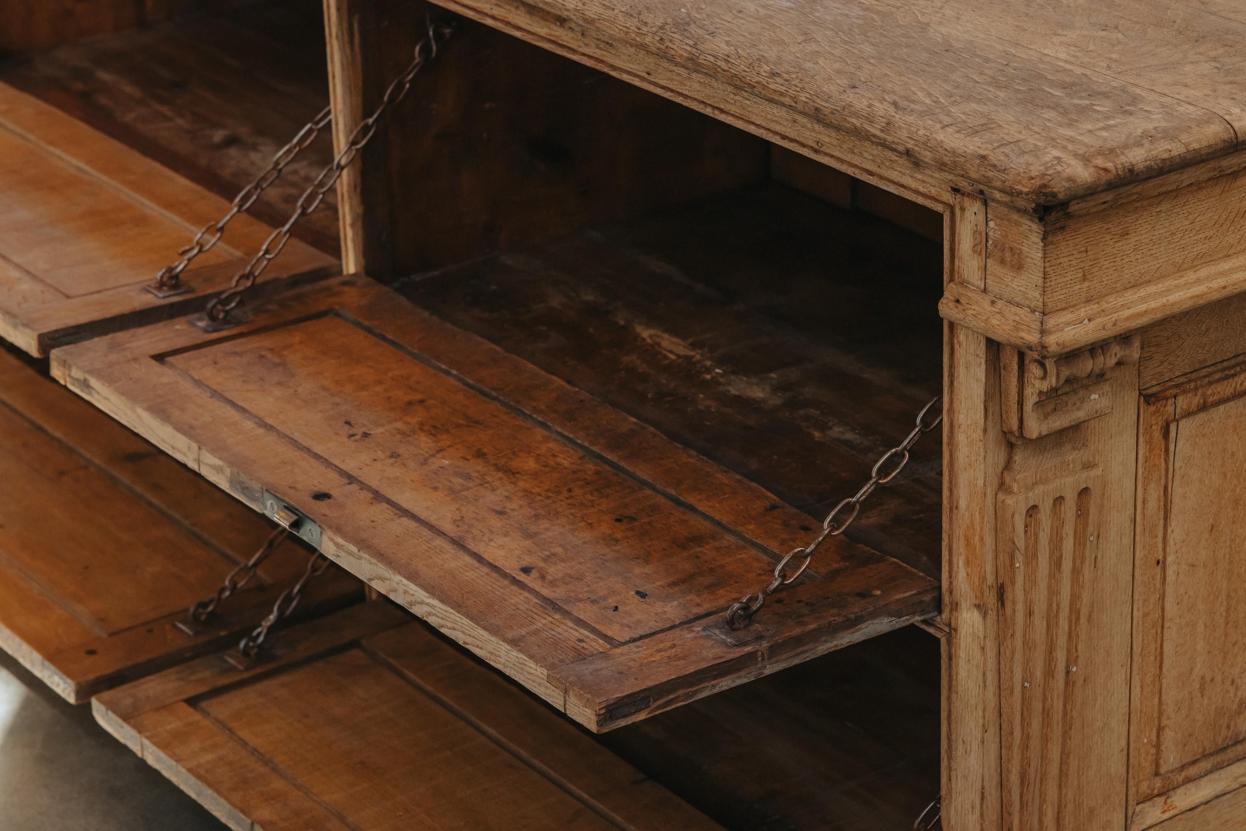 Early Oak Shop Counter From France, Circa 1920 For Sale 4