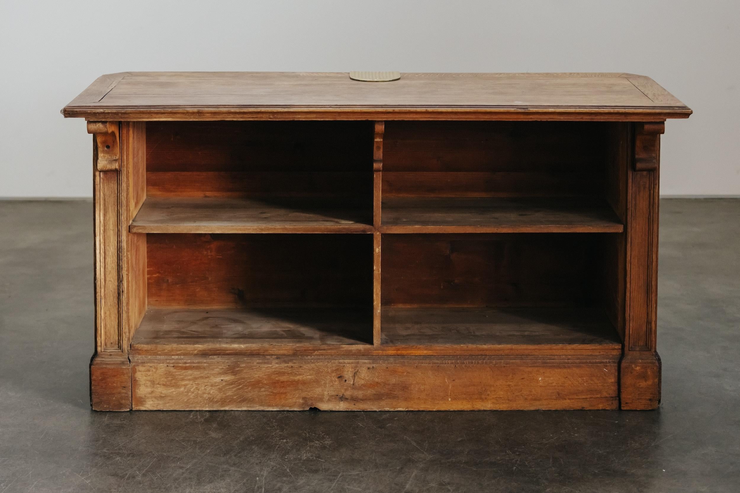Early Oak Shop Counter From France, Circa 1940 For Sale 3