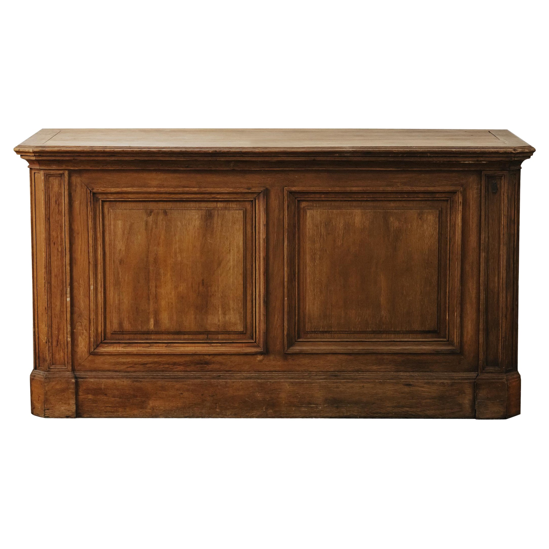 Early Oak Shop Counter From France, Circa 1940