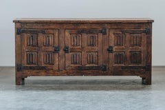 Early Oak Sideboard From Fence, Circa 1880