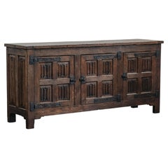 Early Oak Sideboard From Fence, Circa 1880