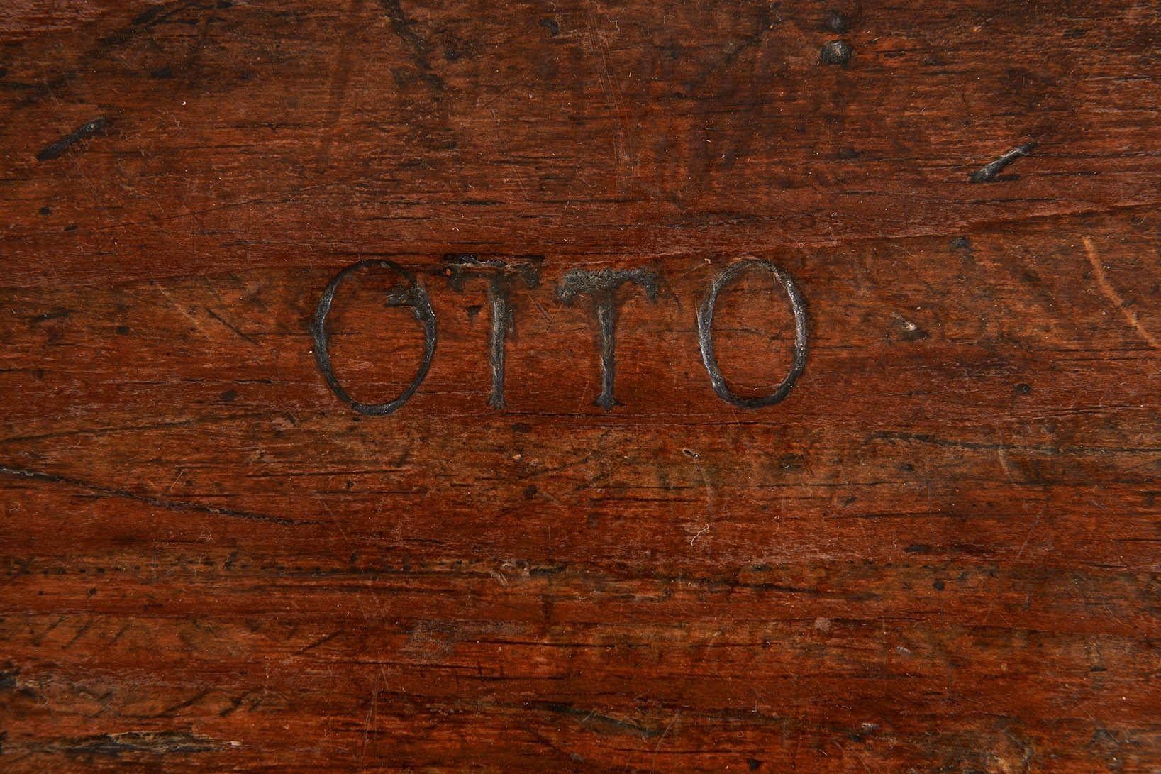 Early Thick Top Trestle Table 7