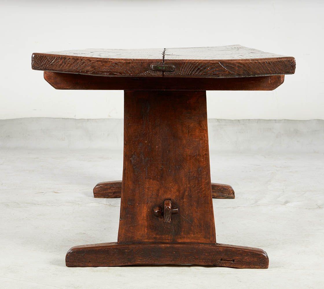 Belgian Early Thick Top Trestle Table