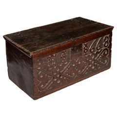 Cassapanca nuziale in Oak, Inghilterra, 1668