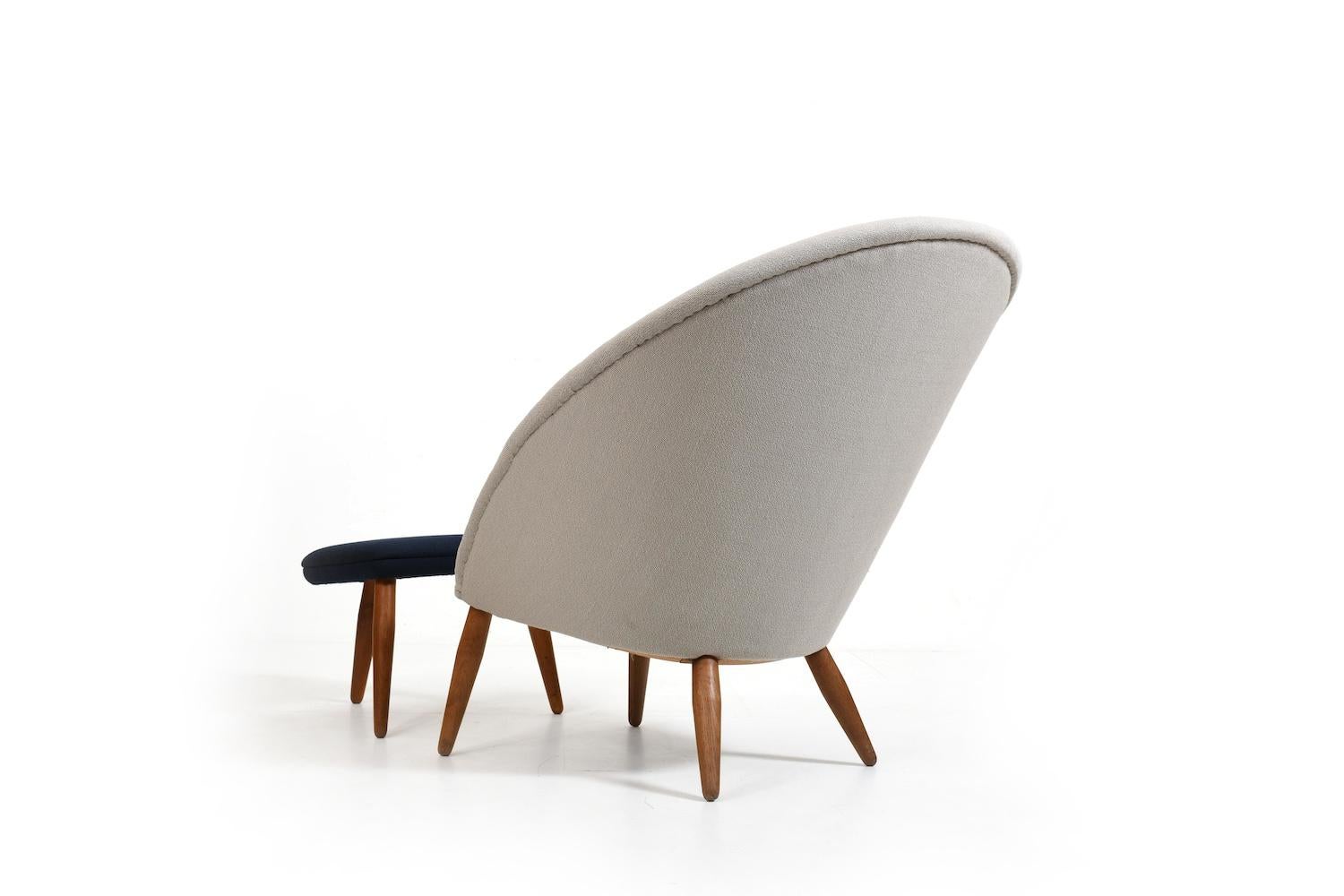Silla de salón Early ODA de Arnold Madsen Años 50 / Nueva tapizada en venta 3