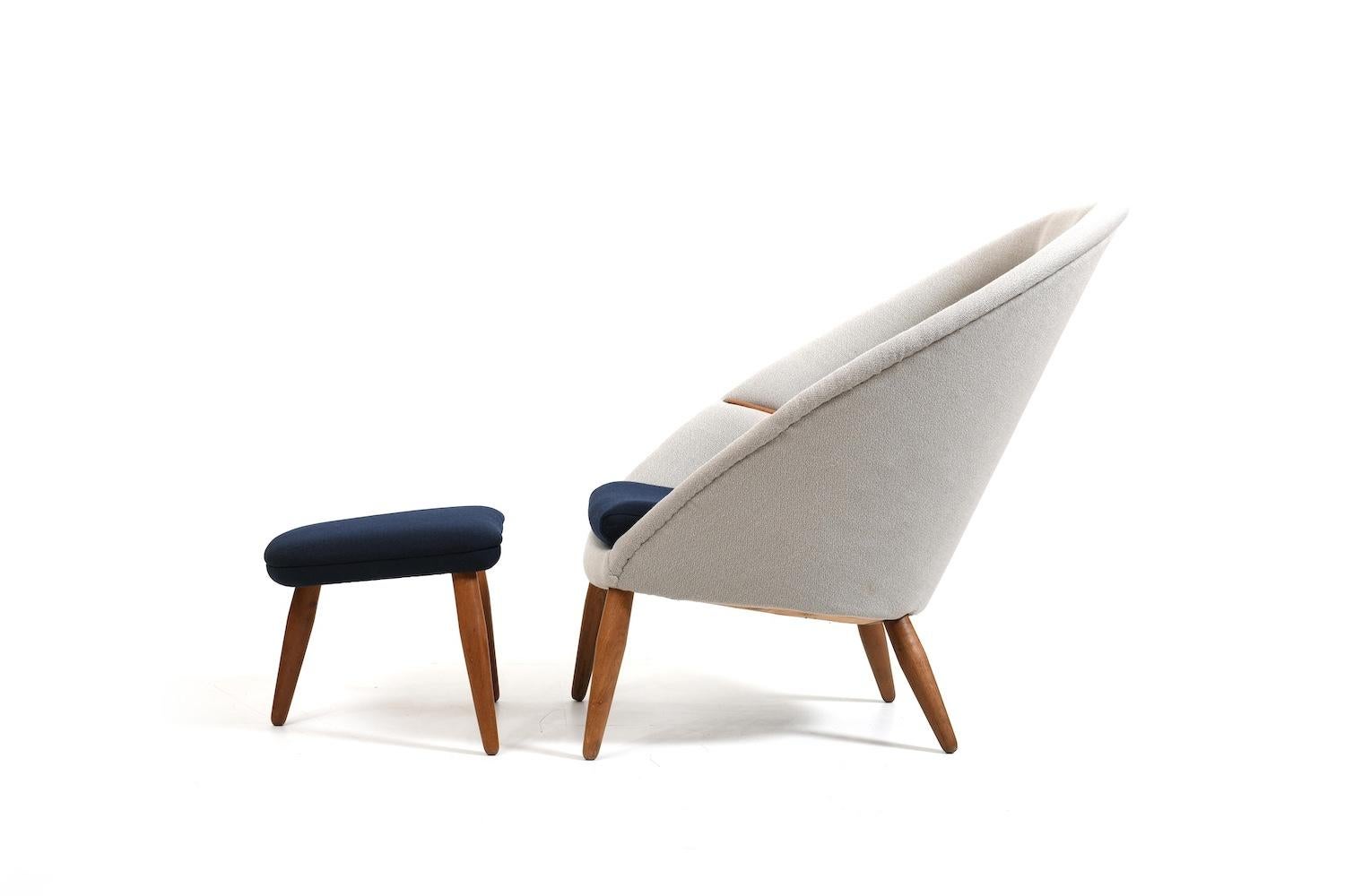 Silla de salón Early ODA de Arnold Madsen Años 50 / Nueva tapizada en Excelente estado para la venta en Handewitt, DE